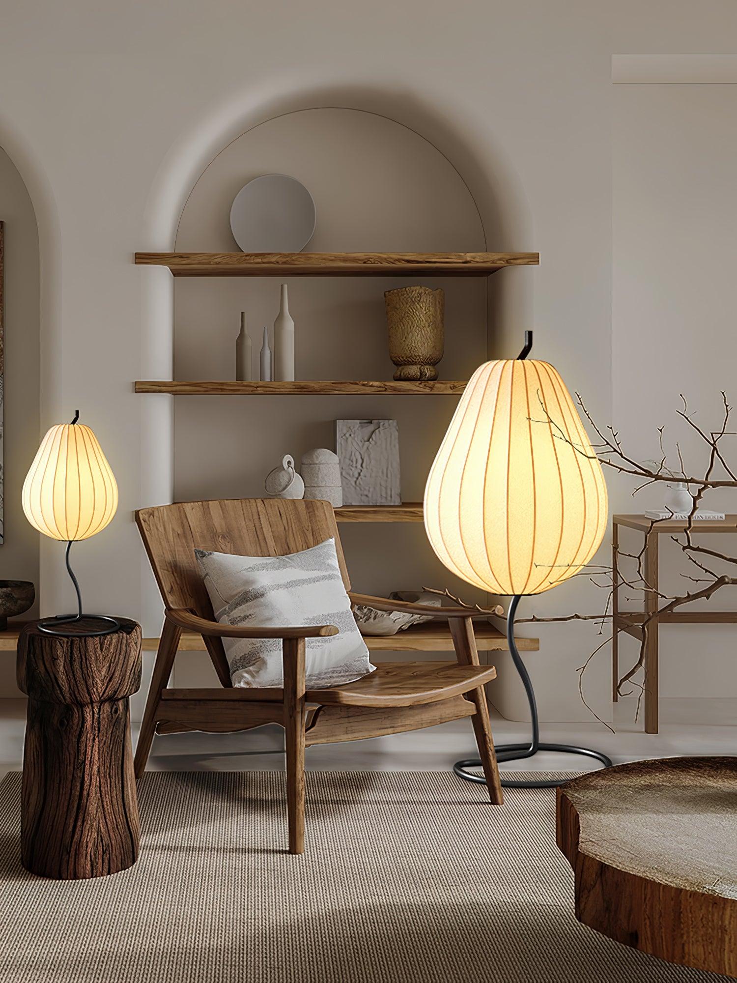Phel Minimalist Pear Floor Lamp-Neutral Decor
