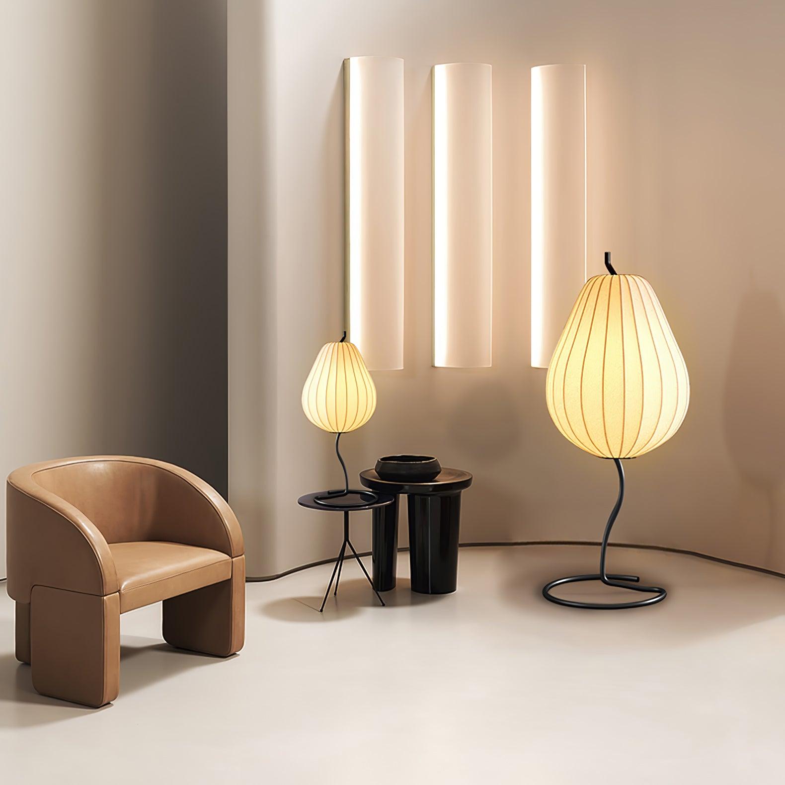Phel Minimalist Pear Floor Lamp-Neutral Decor