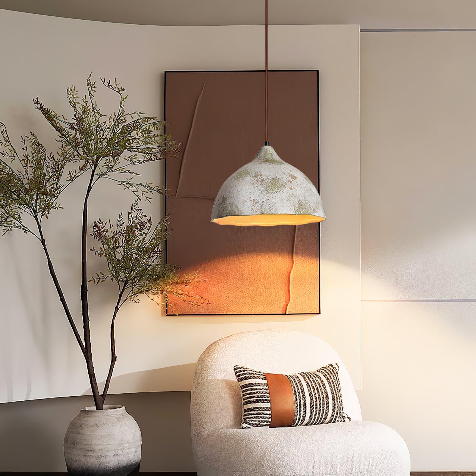 Moss Minimalist Wood Pendant Light-Neutral Decor