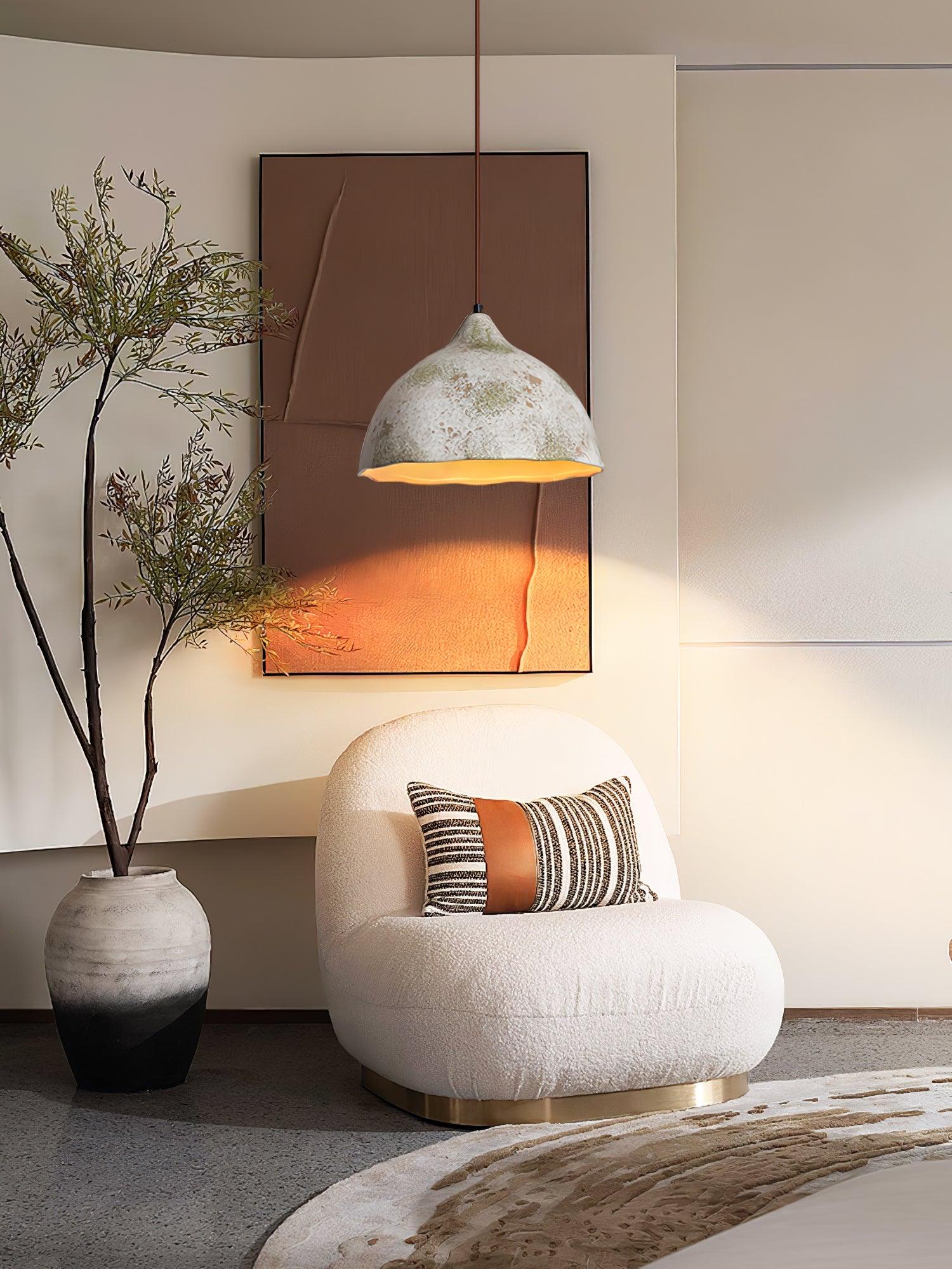 Moss Minimalist Wood Pendant Light-Neutral Decor