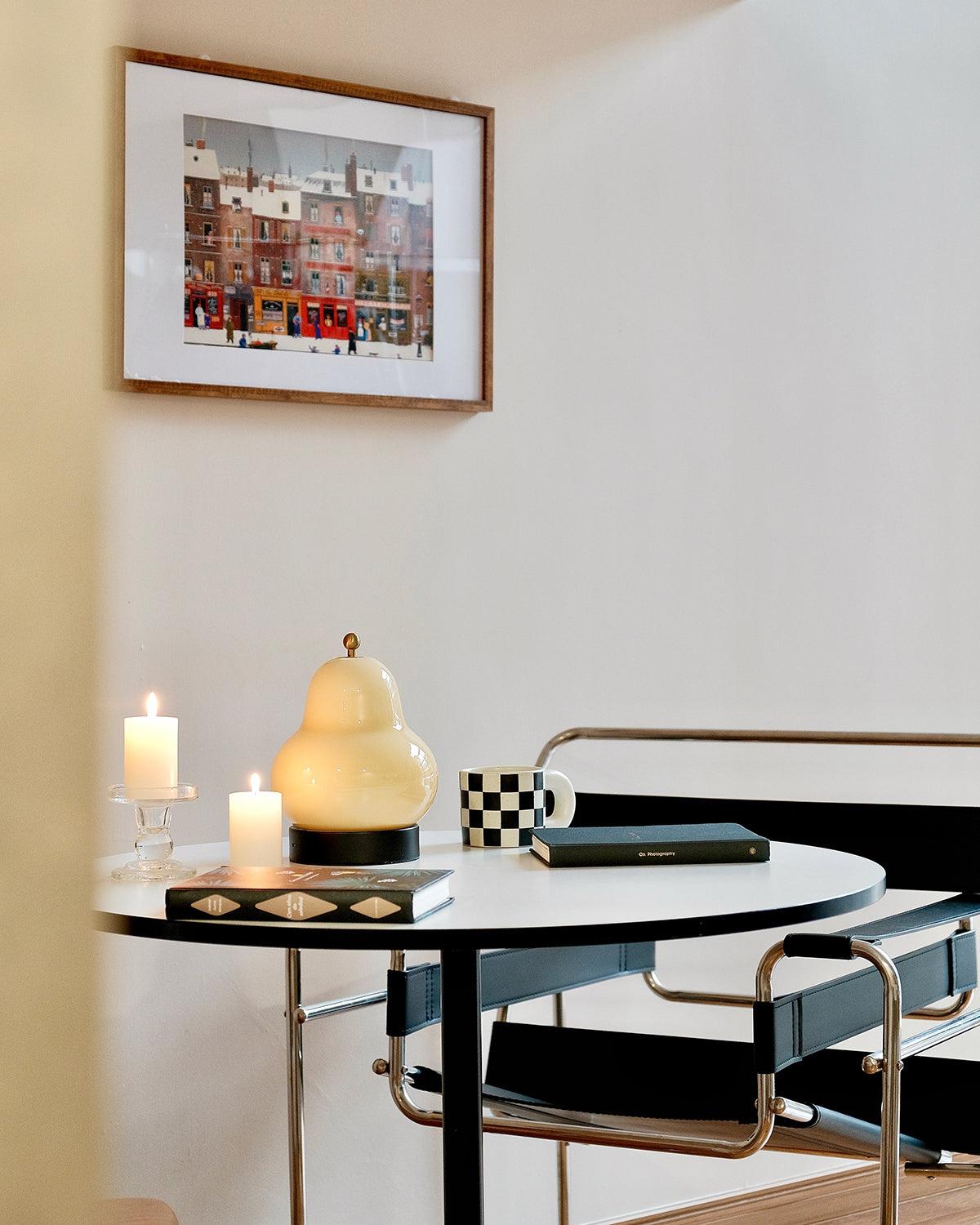 Lumaic Glass Whimsical Table Lamp-Neutral Decor