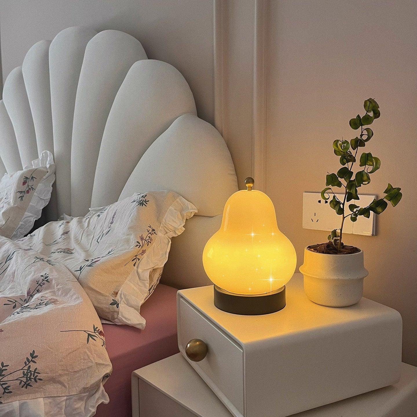 Lumaic Glass Whimsical Table Lamp-Neutral Decor