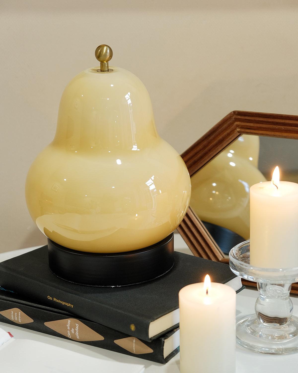 Lumaic Glass Whimsical Table Lamp-Neutral Decor