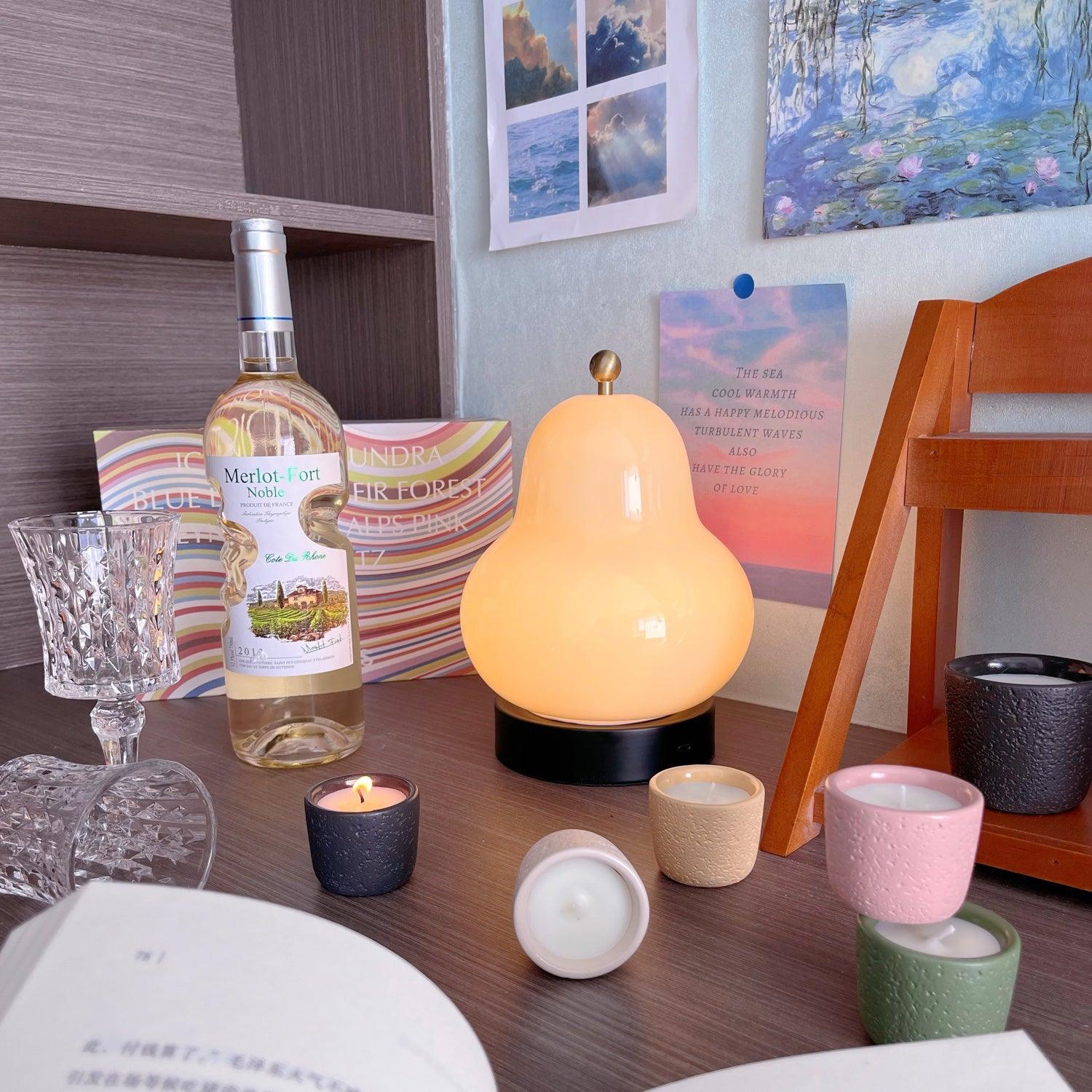 Lumaic Glass Whimsical Table Lamp-Neutral Decor