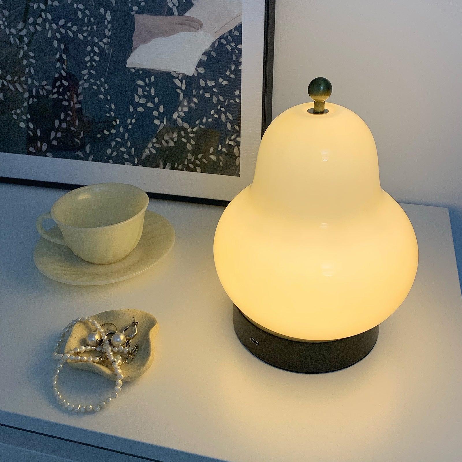 Lumaic Glass Whimsical Table Lamp-Neutral Decor
