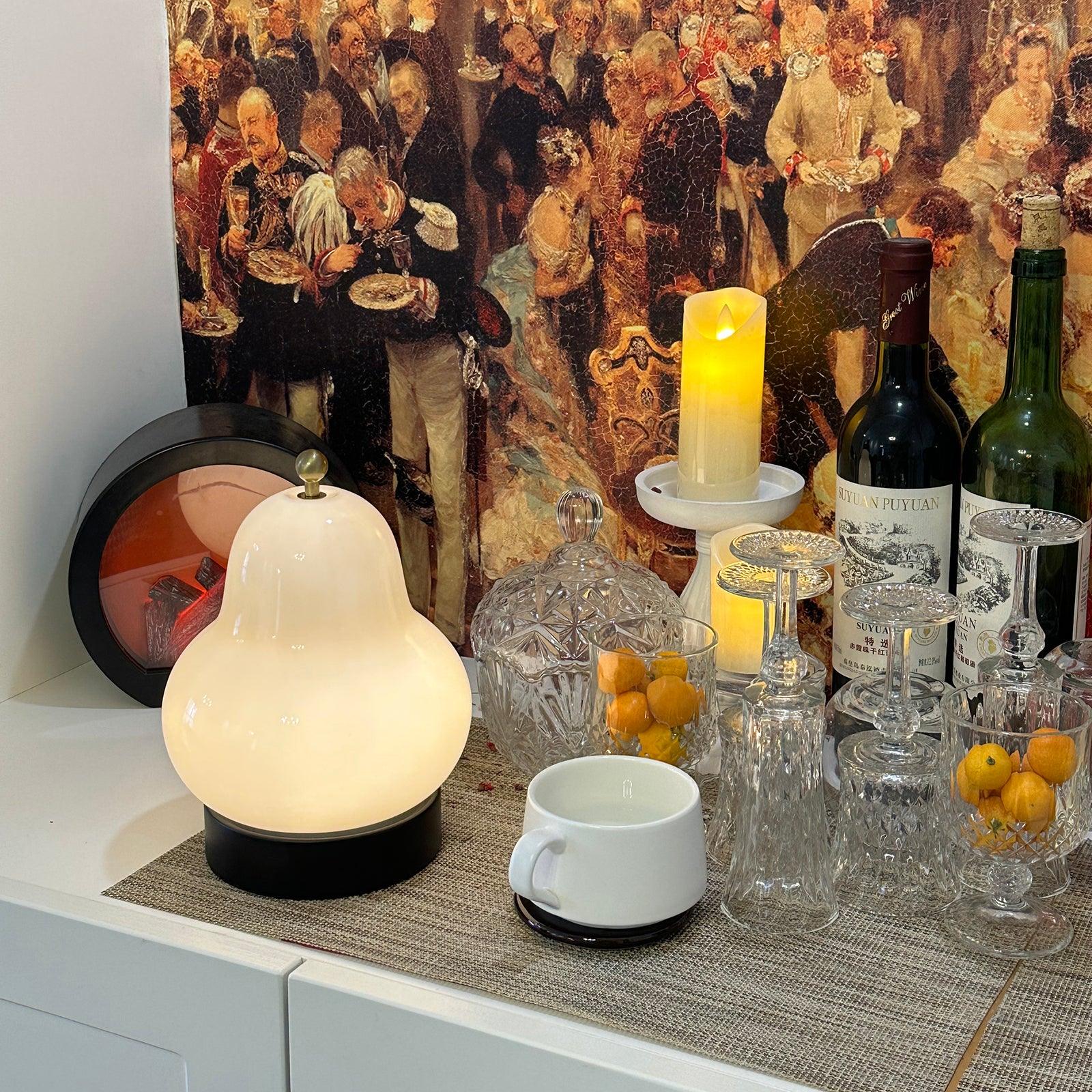 Lumaic Glass Whimsical Table Lamp-Neutral Decor