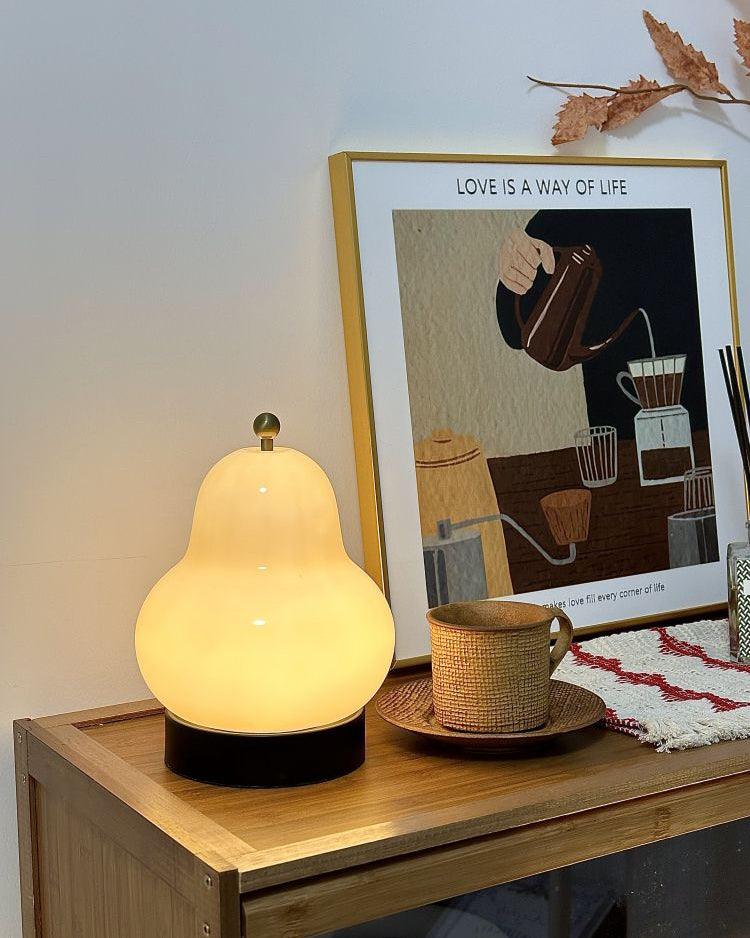 Lumaic Glass Whimsical Table Lamp-Neutral Decor