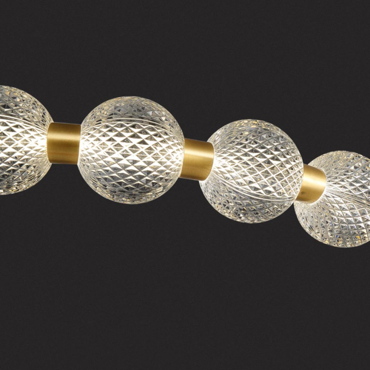 Lustra Chandelier Pearl Gold Ring Elegant-Neutral Decor