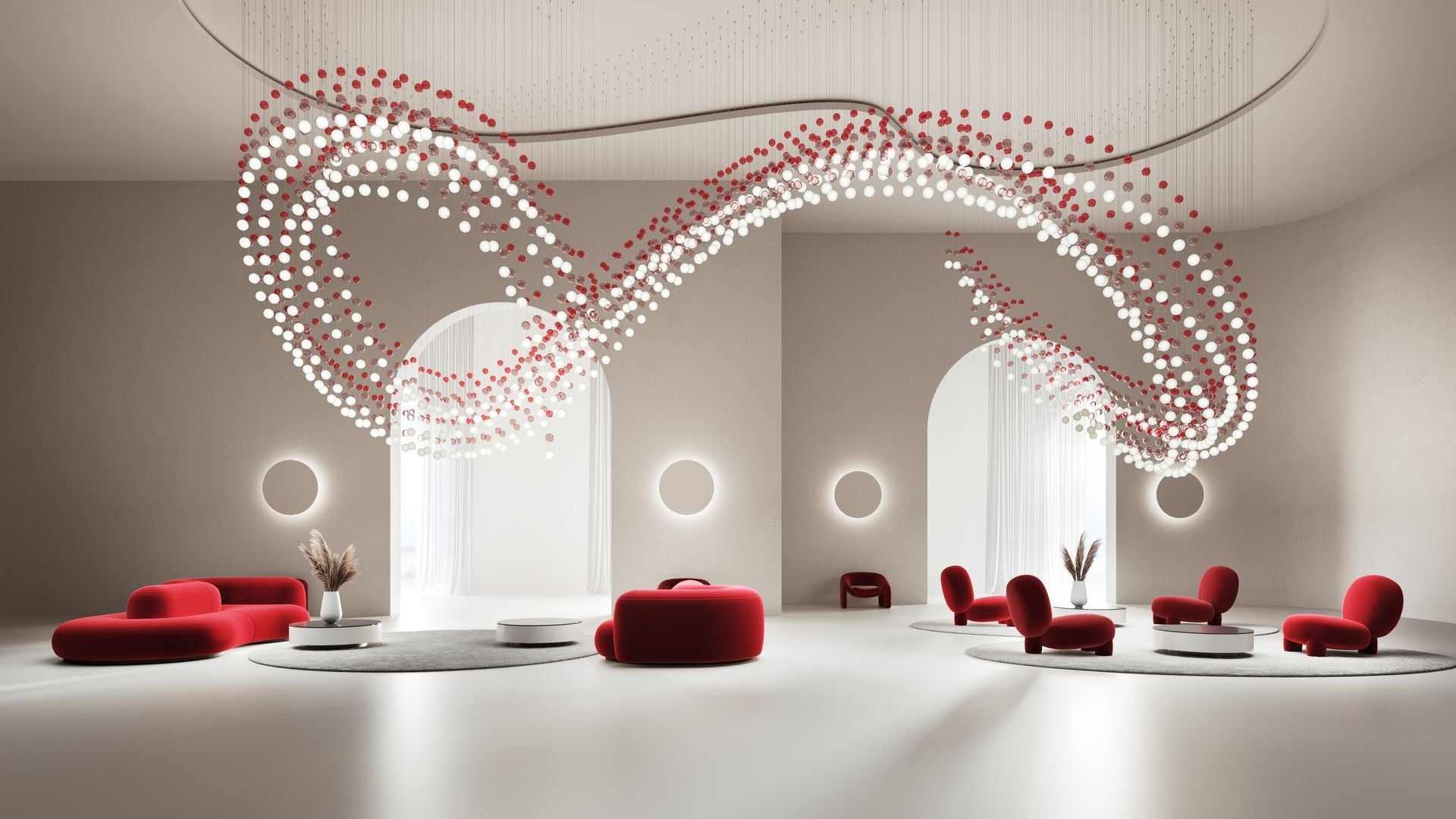 Pearl Curtain Customize Chandelier-Neutral Decor