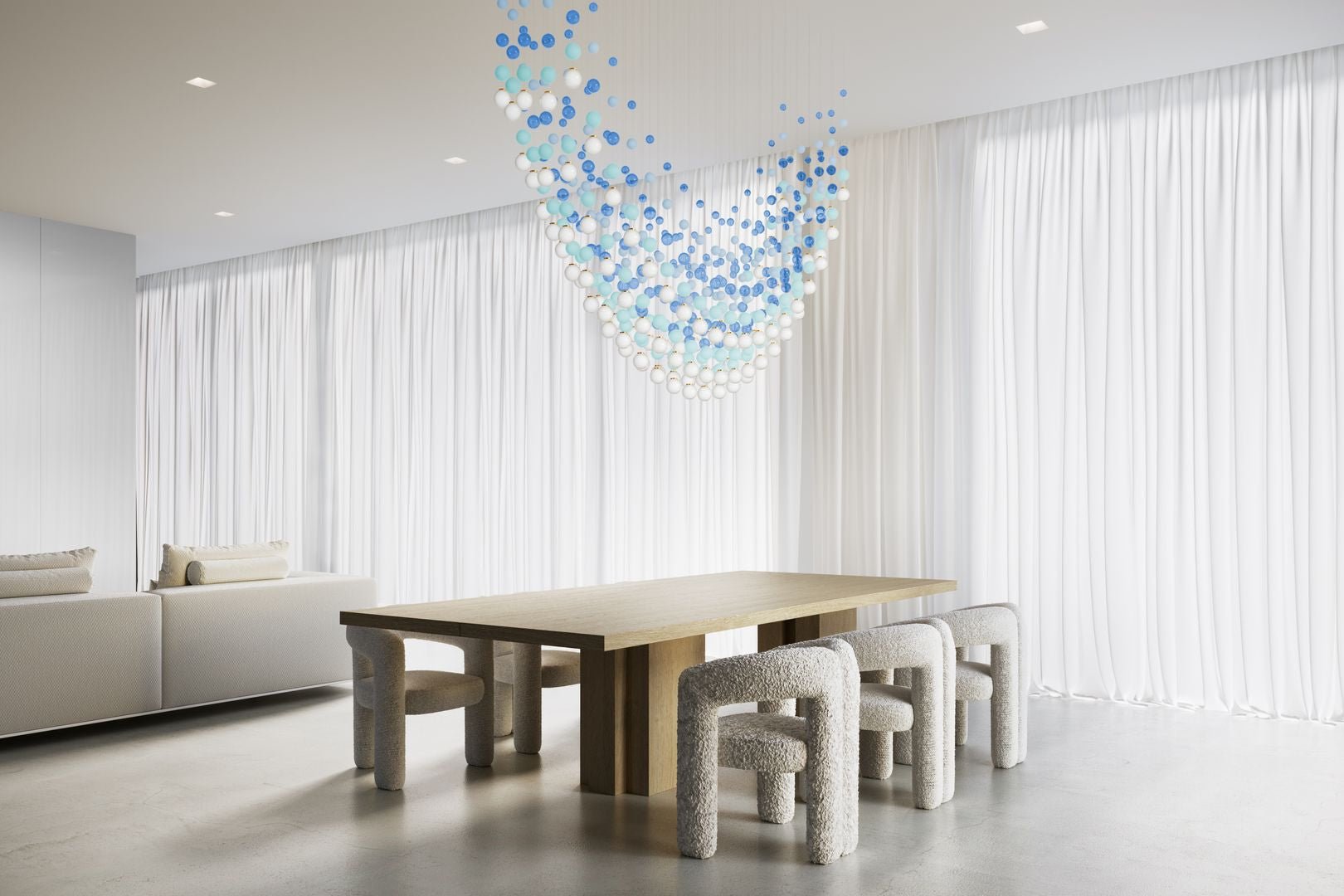 Pearl Curtain Customize Chandelier-Neutral Decor