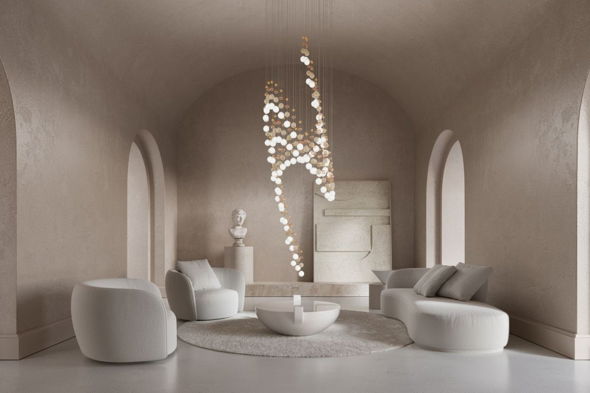 Pearl Curtain Customize Chandelier-Neutral Decor