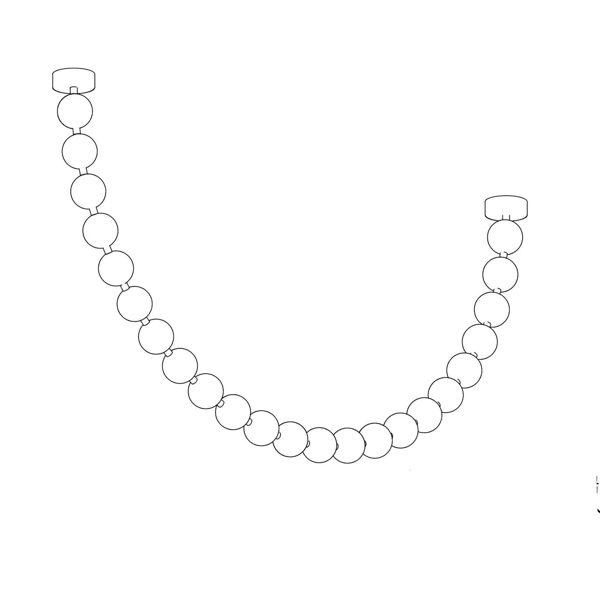 Emelir Pearl Necklace Balls Glass Chandelier-Neutral Decor