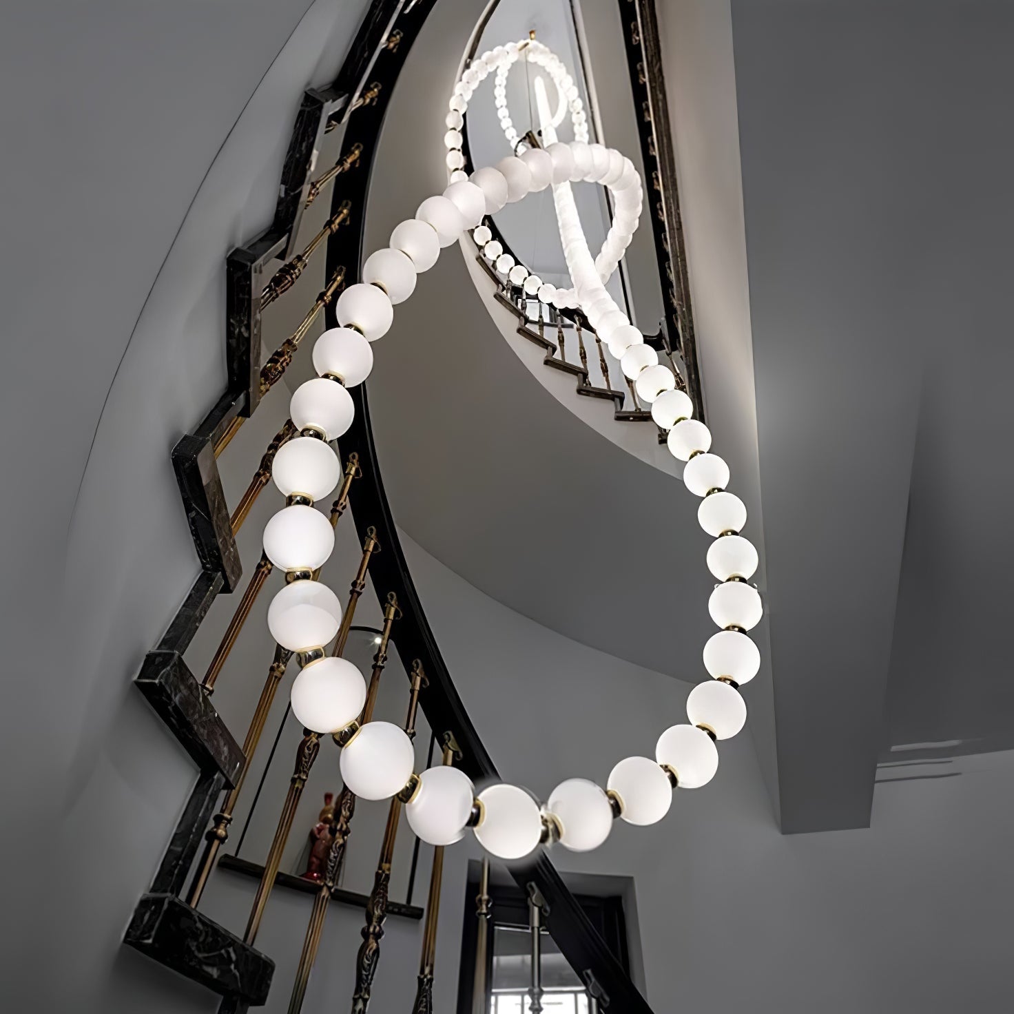 Emelir Pearl Necklace Balls Glass Chandelier-Neutral Decor