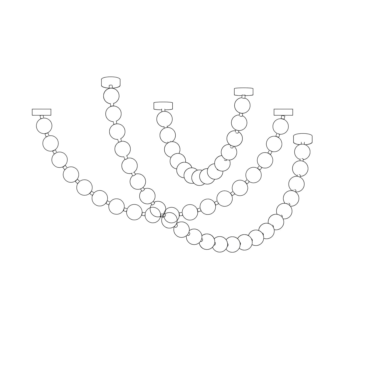 Emelir Pearl Necklace Balls Glass Chandelier-Neutral Decor