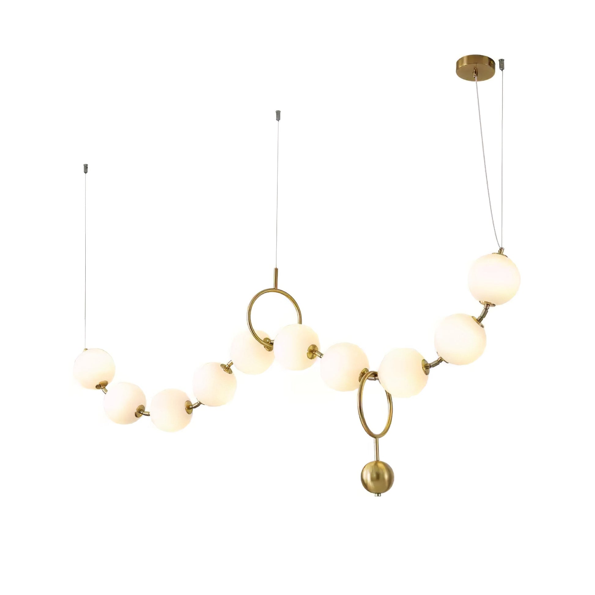 Lustra Pendant Lamp Necklace Glass-Neutral Decor