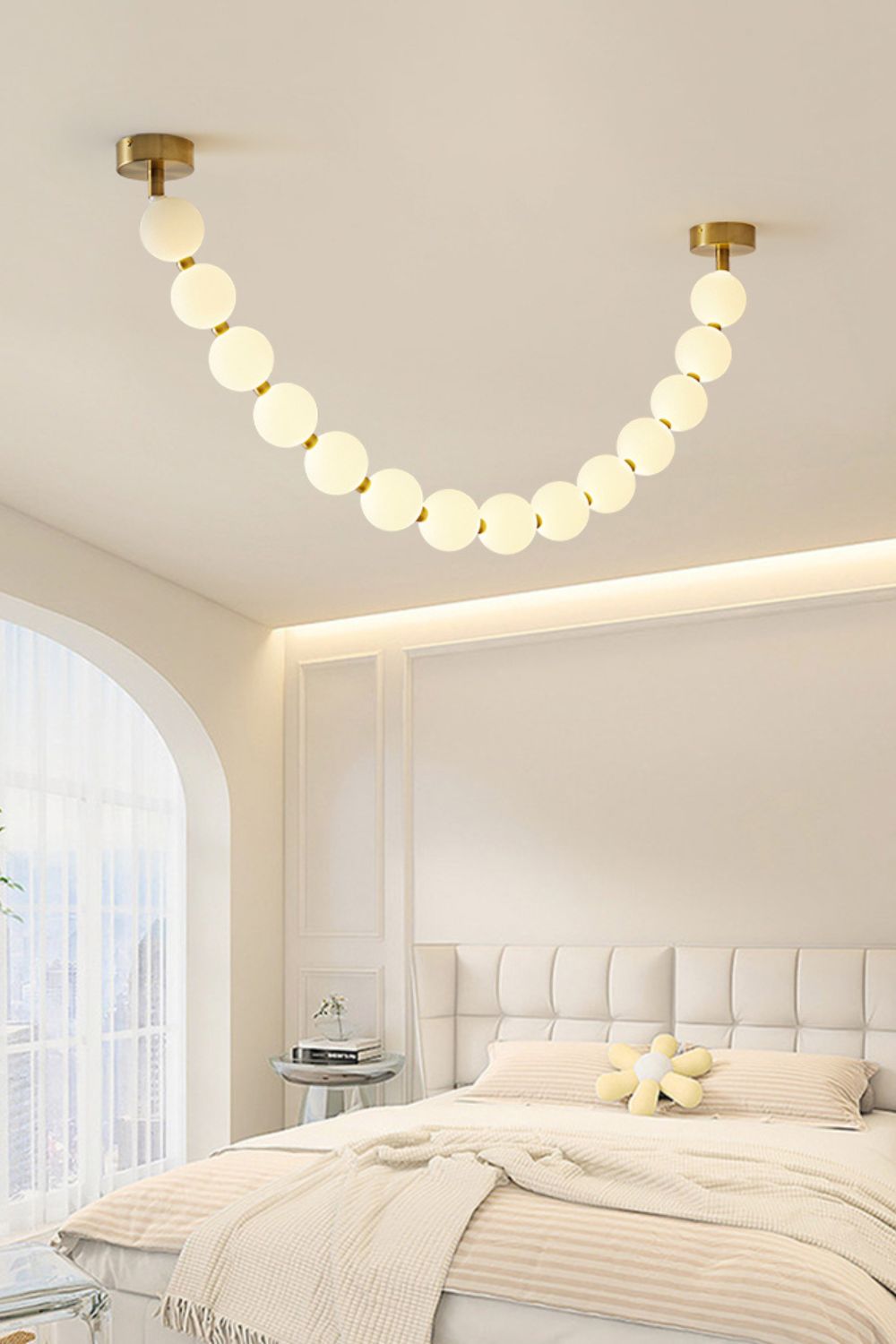 Emelir Pearl Necklace Balls Glass Chandelier-Neutral Decor