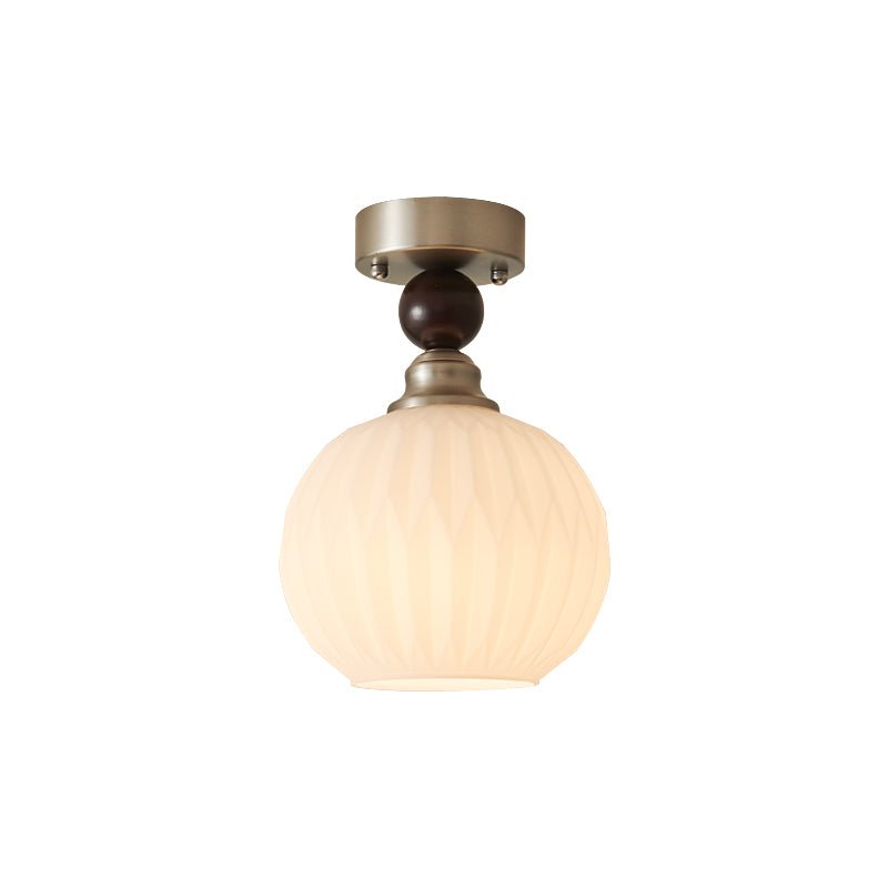 Ivcarila Modern Minimalist Pearl Sphere Glass Ceiling Lamp-Neutral Decor
