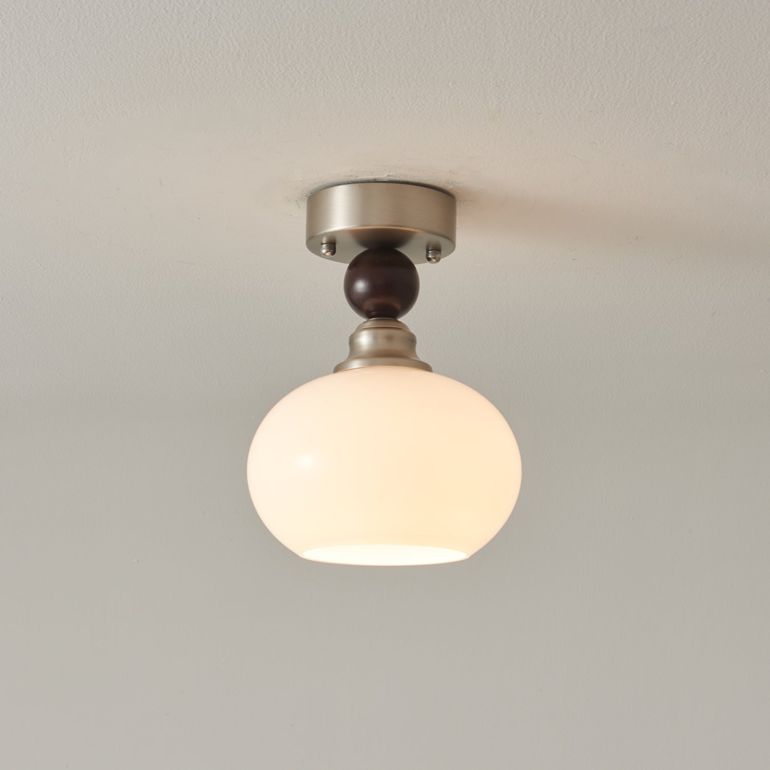 Ivcarila Modern Minimalist Pearl Sphere Glass Ceiling Lamp-Neutral Decor