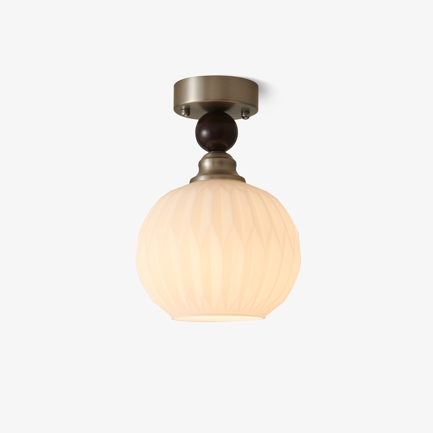 Ivcarila Modern Minimalist Pearl Sphere Glass Ceiling Lamp-Neutral Decor
