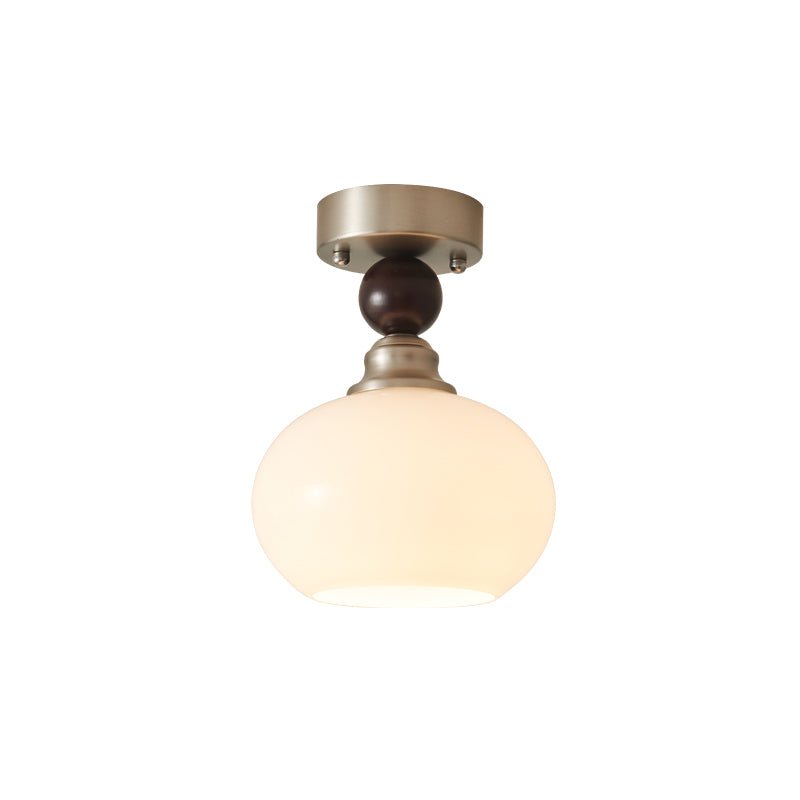 Ivcarila Modern Minimalist Pearl Sphere Glass Ceiling Lamp-Neutral Decor