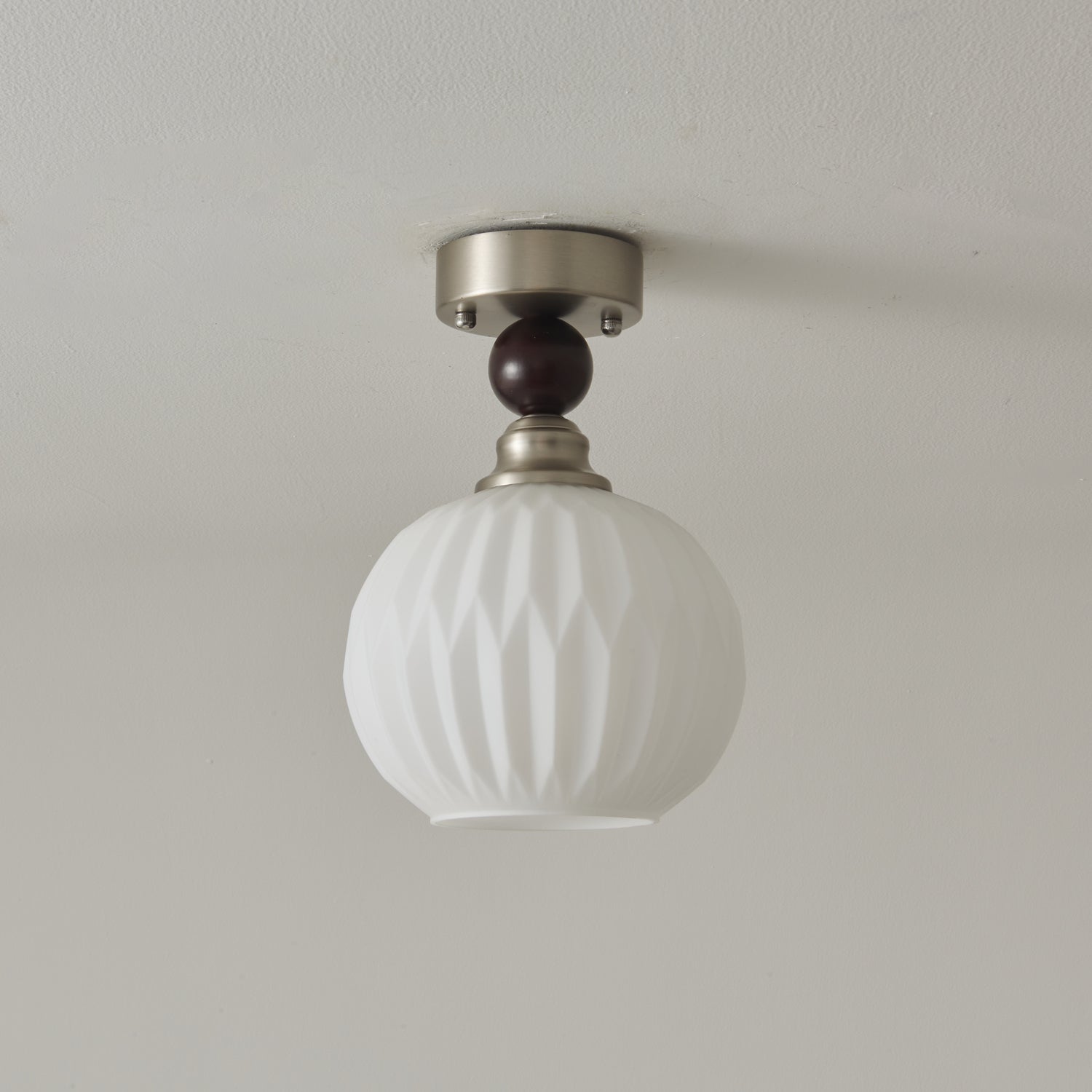 Ivcarila Modern Minimalist Pearl Sphere Glass Ceiling Lamp-Neutral Decor
