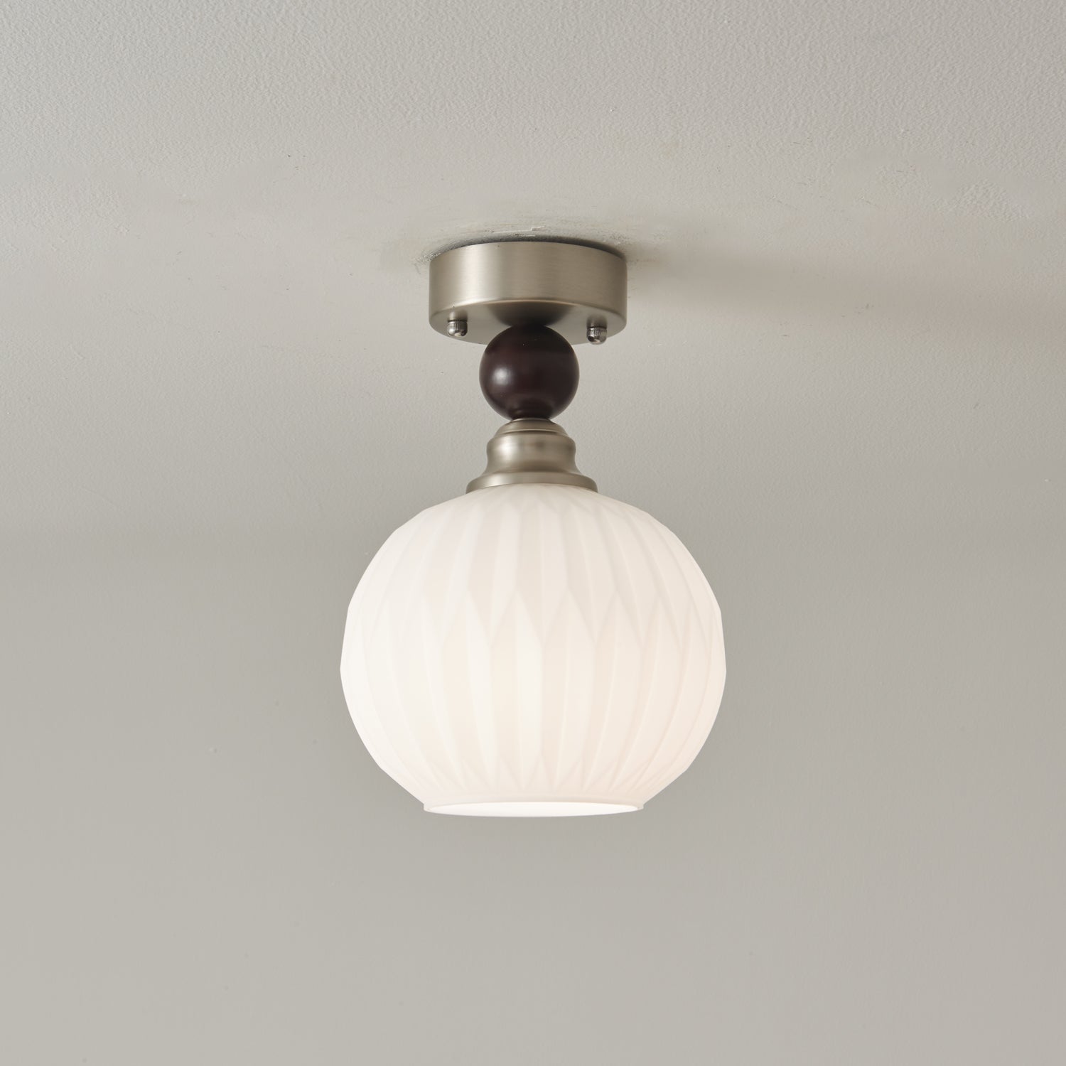 Ivcarila Modern Minimalist Pearl Sphere Glass Ceiling Lamp-Neutral Decor