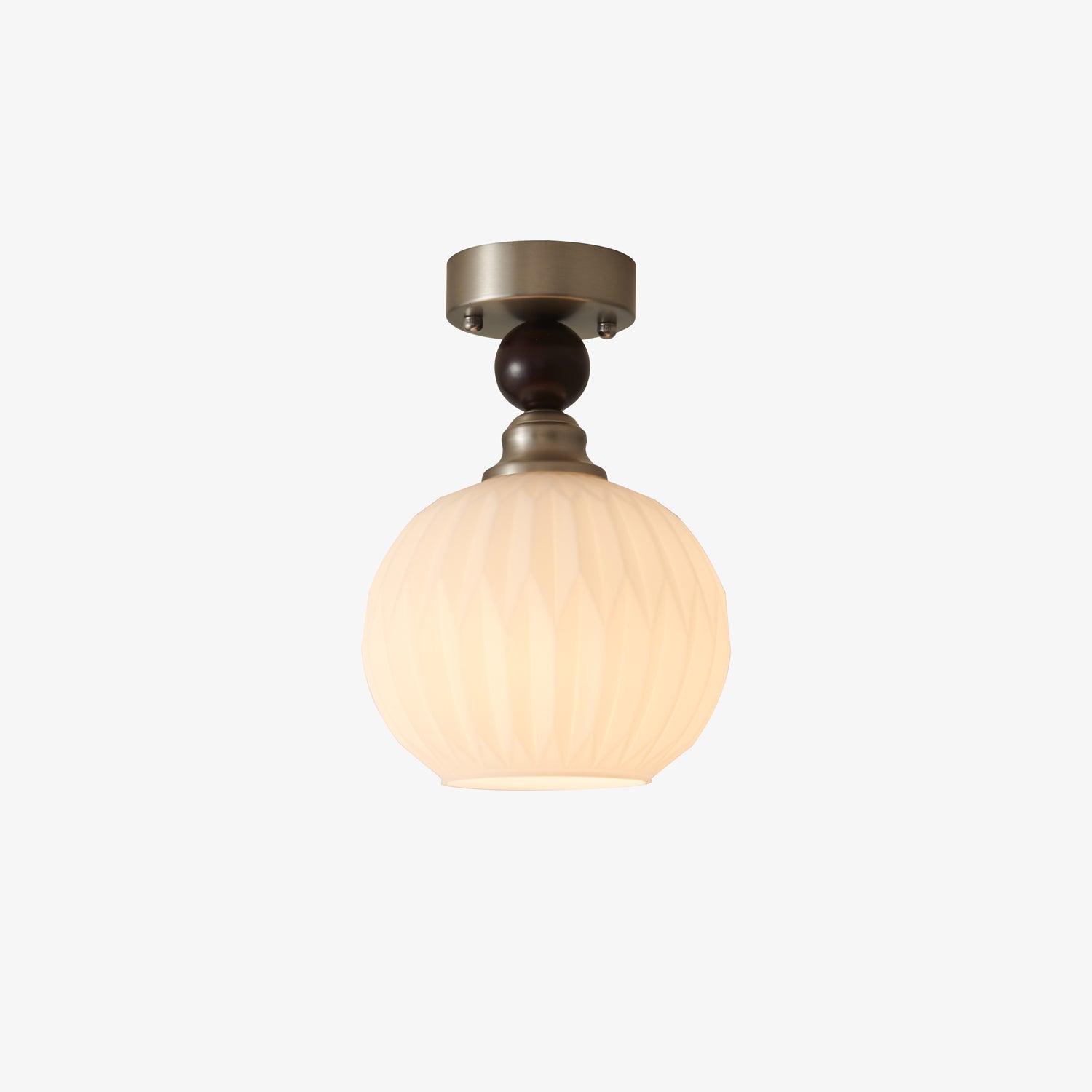 Ivcarila Modern Minimalist Pearl Sphere Glass Ceiling Lamp-Neutral Decor