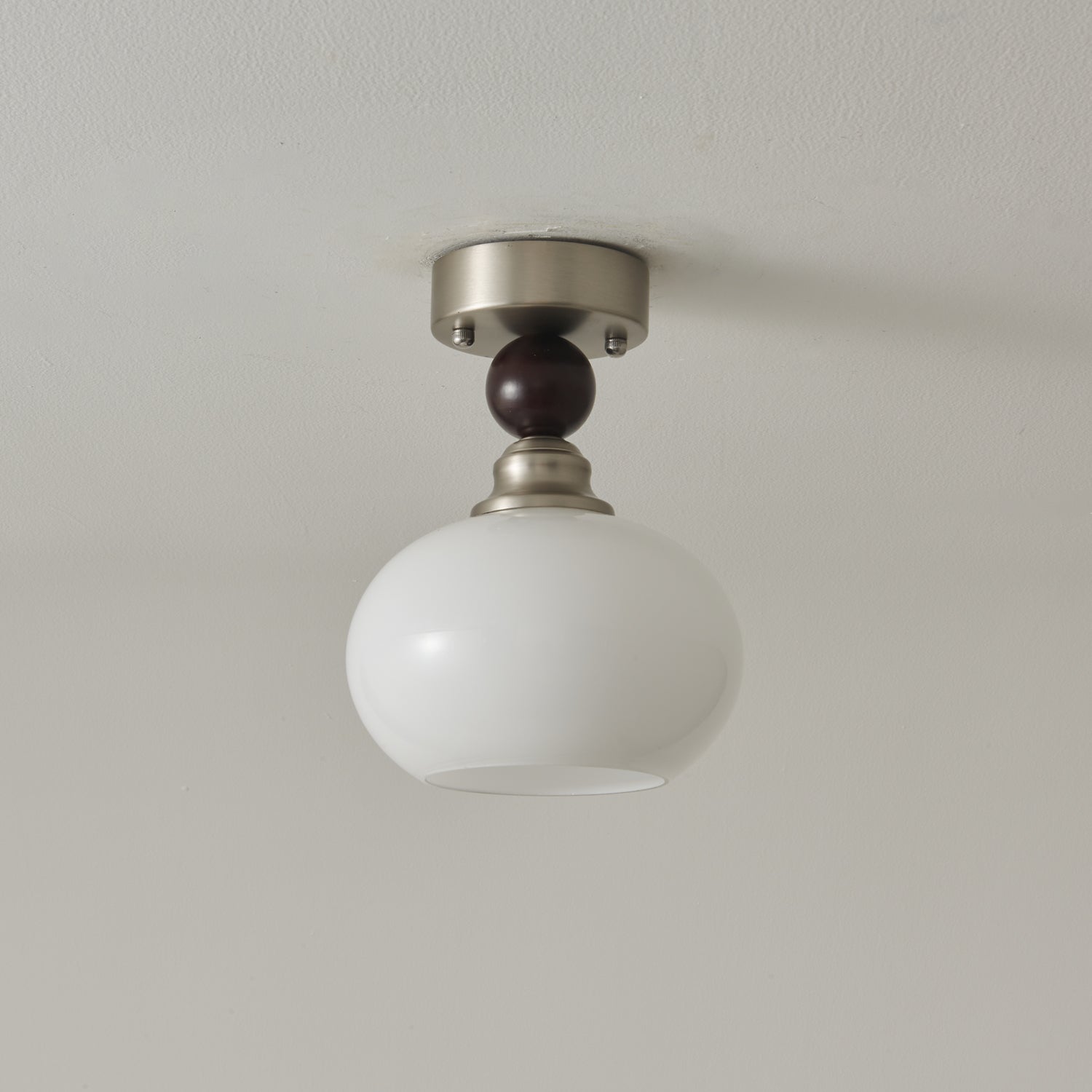 Ivcarila Modern Minimalist Pearl Sphere Glass Ceiling Lamp-Neutral Decor