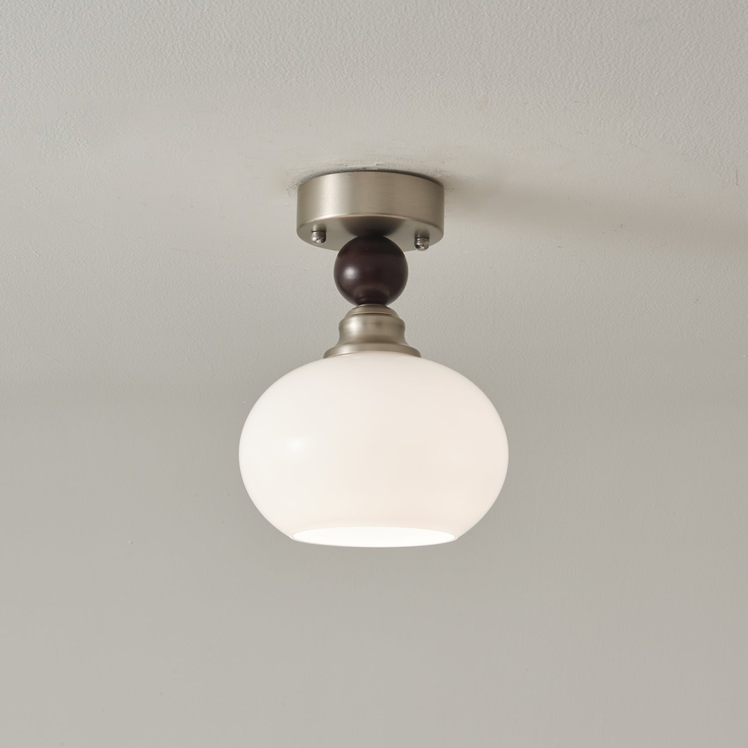 Ivcarila Modern Minimalist Pearl Sphere Glass Ceiling Lamp-Neutral Decor