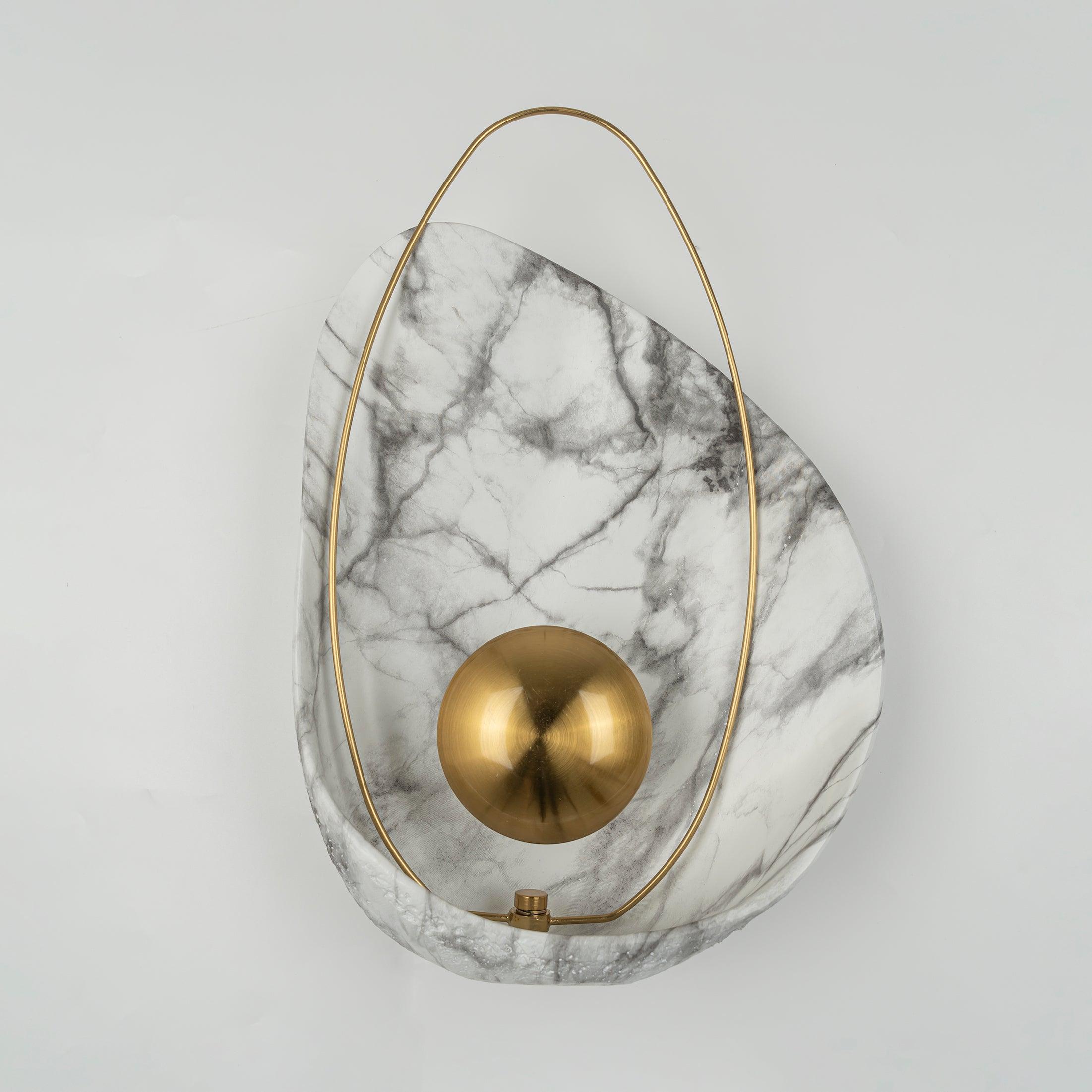 Vethaora Premium Nordic Art Pearl Resin Wall Lamp-Neutral Decor