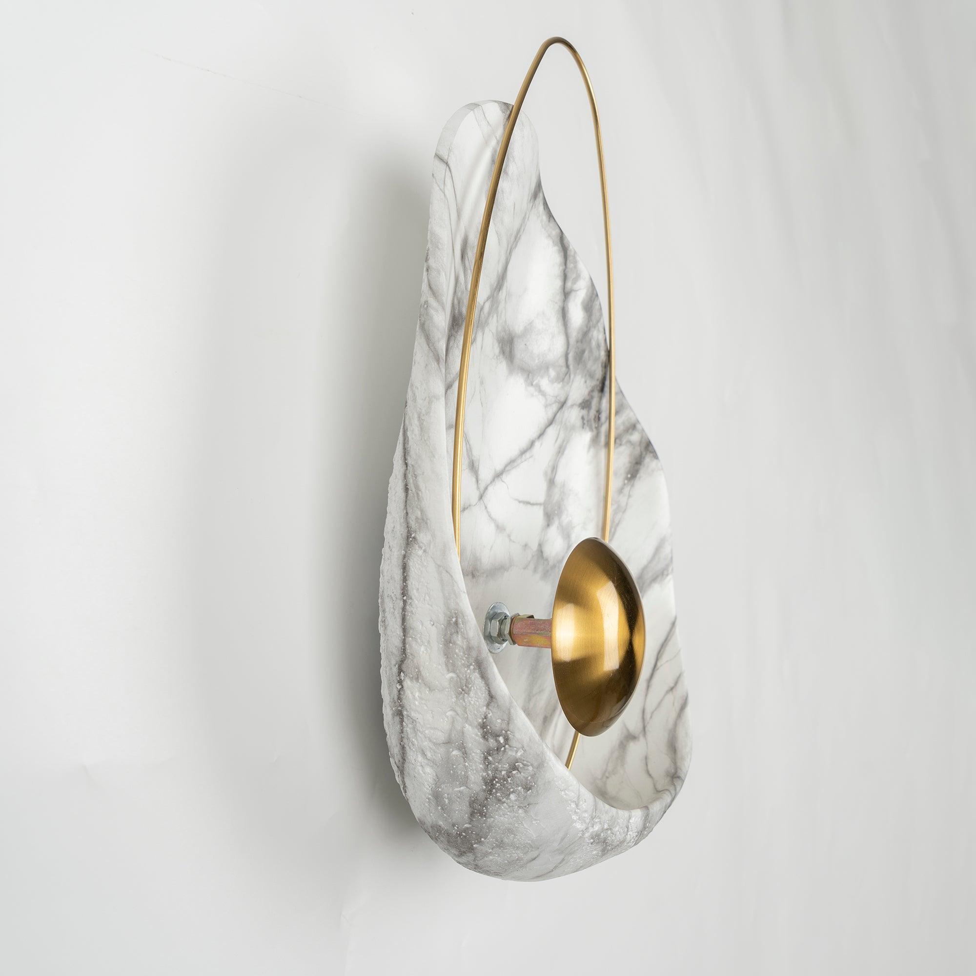 Vethaora Premium Nordic Art Pearl Resin Wall Lamp-Neutral Decor