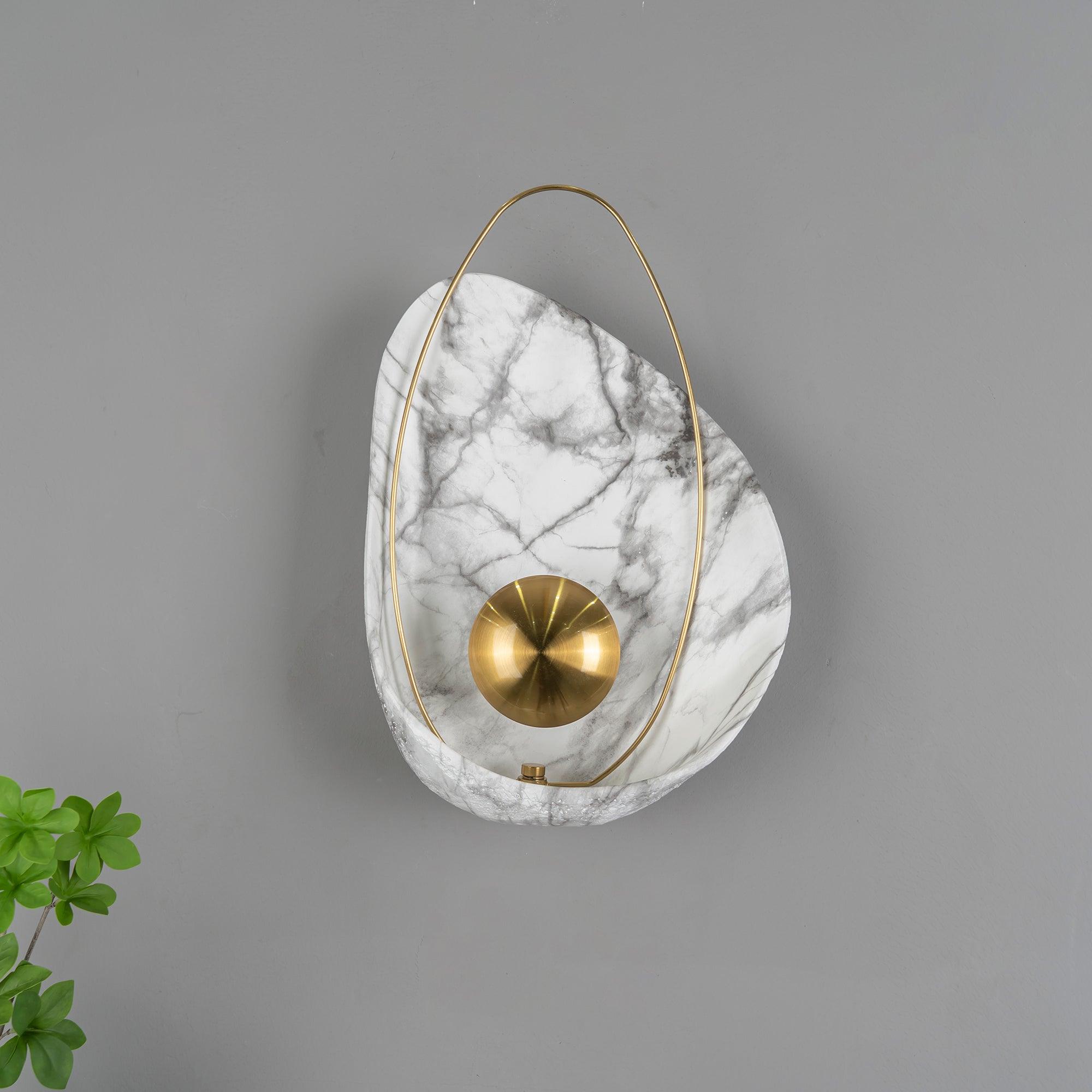 Vethaora Premium Nordic Art Pearl Resin Wall Lamp-Neutral Decor