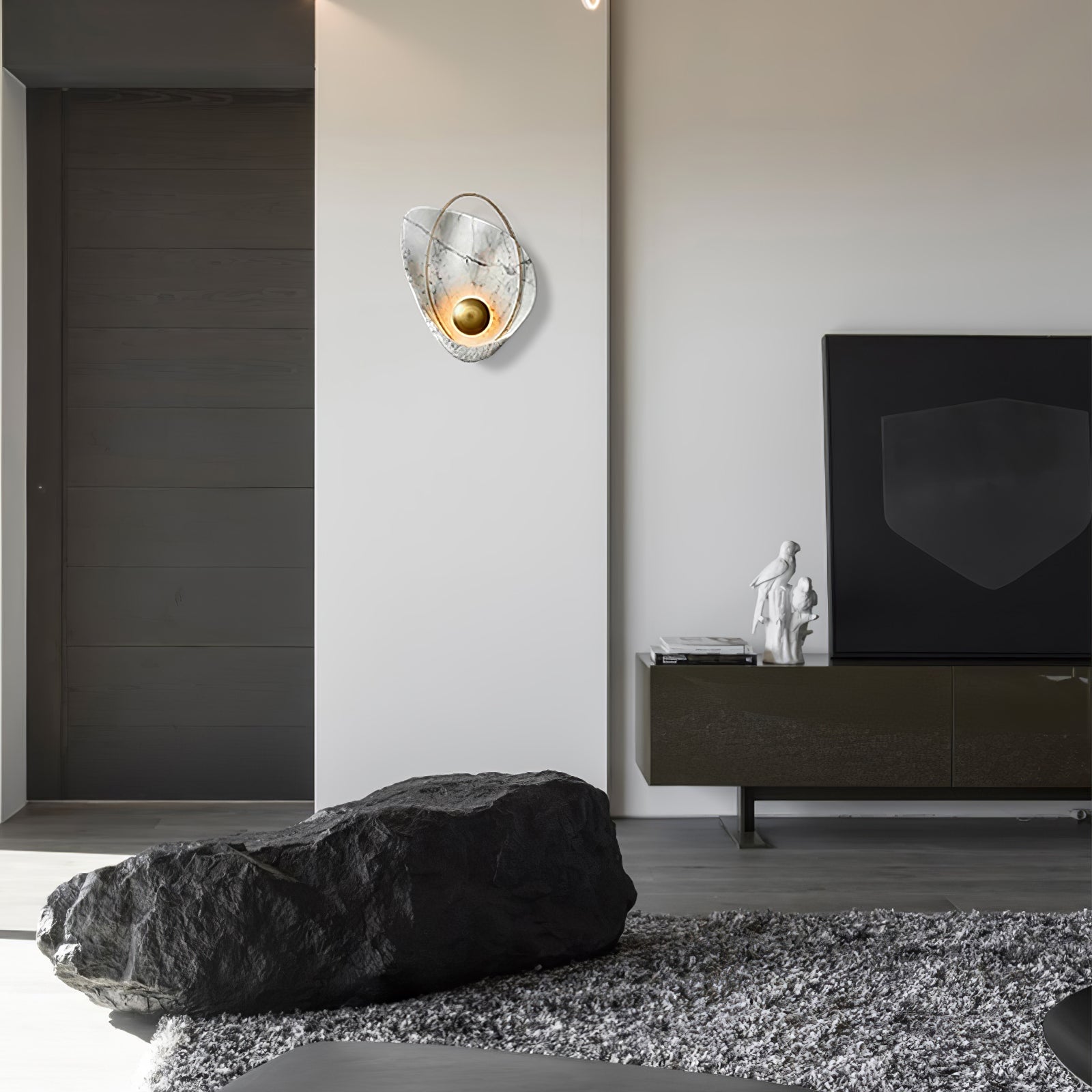 Vethaora Premium Nordic Art Pearl Resin Wall Lamp-Neutral Decor