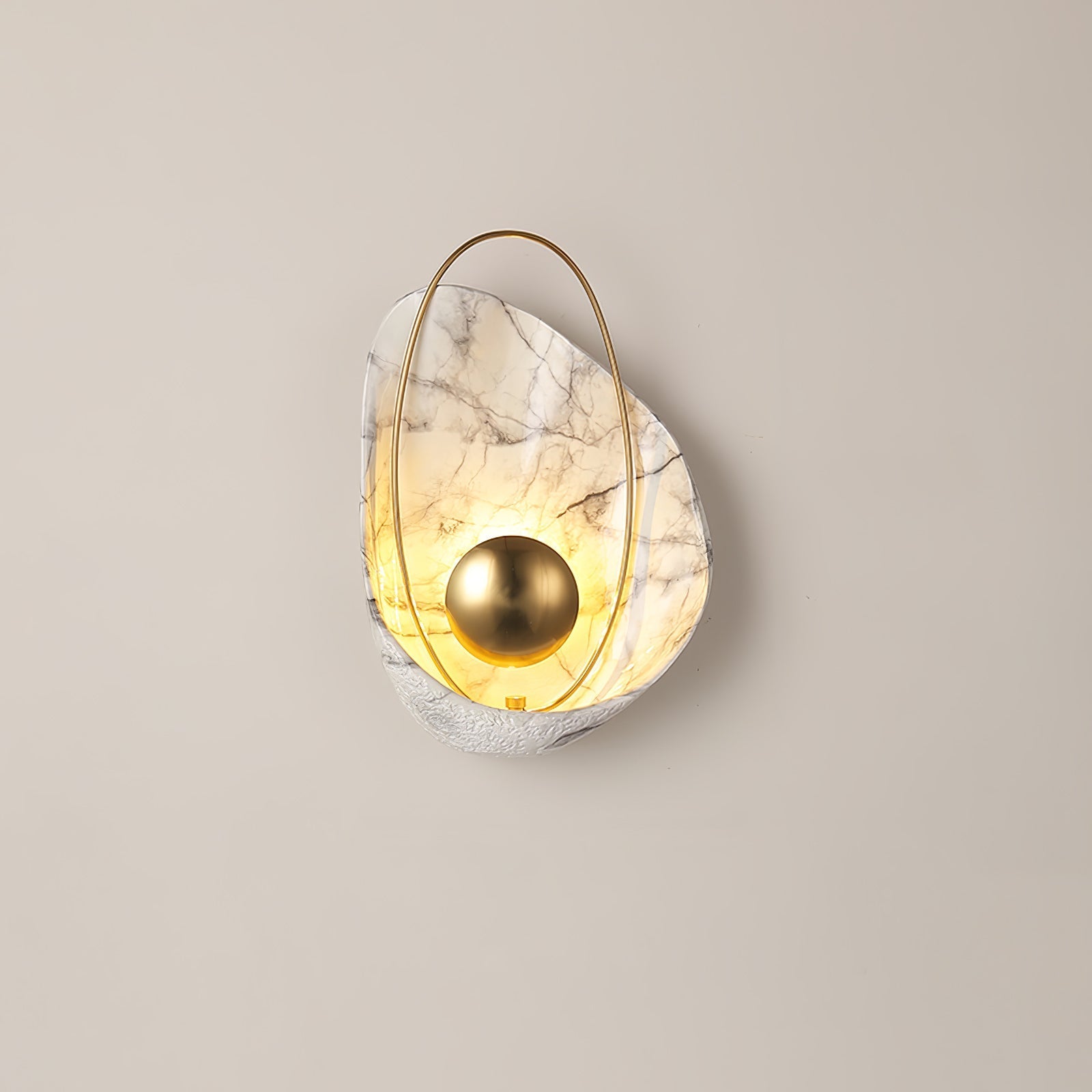 Vethaora Premium Nordic Art Pearl Resin Wall Lamp-Neutral Decor