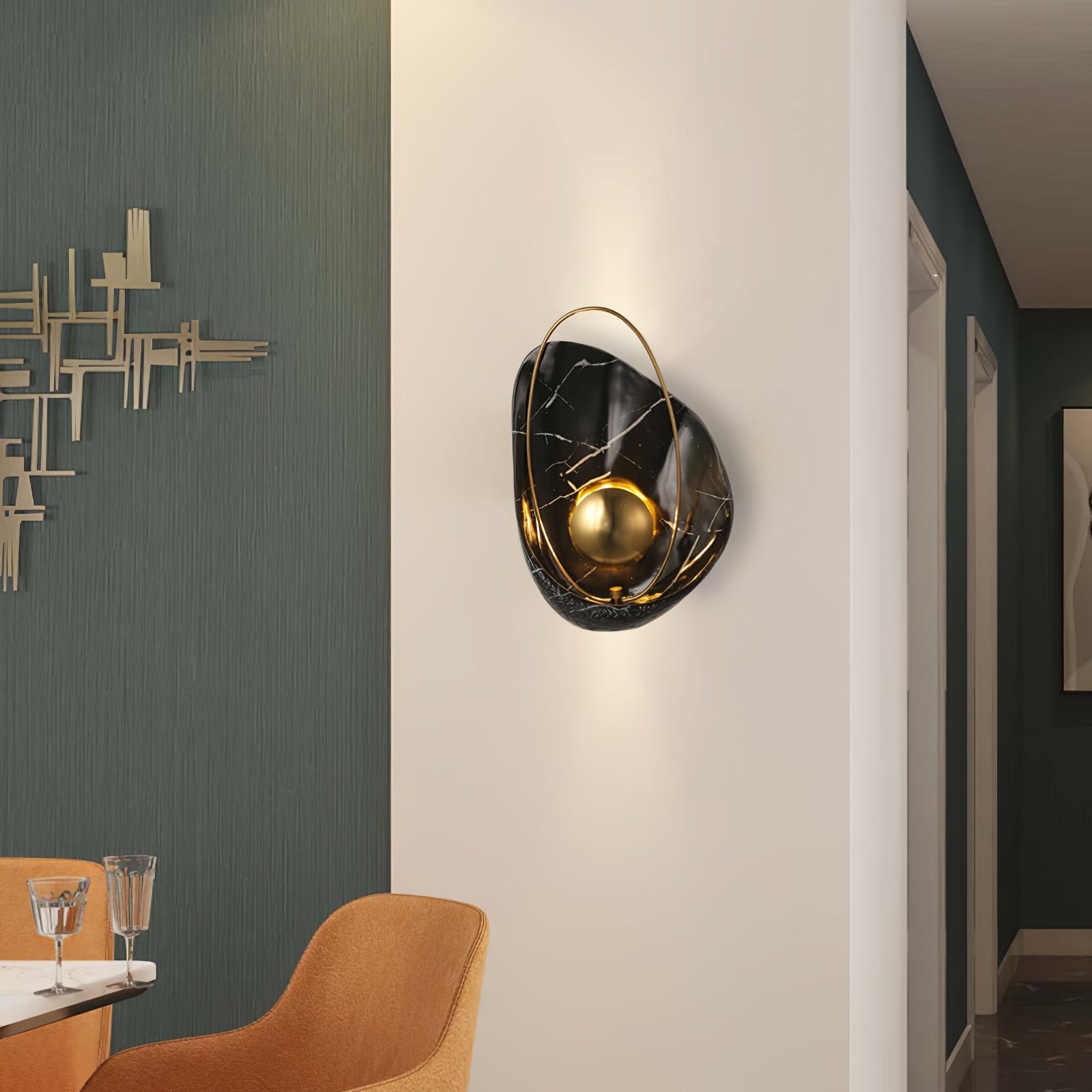 Vethaora Premium Nordic Art Pearl Resin Wall Lamp-Neutral Decor