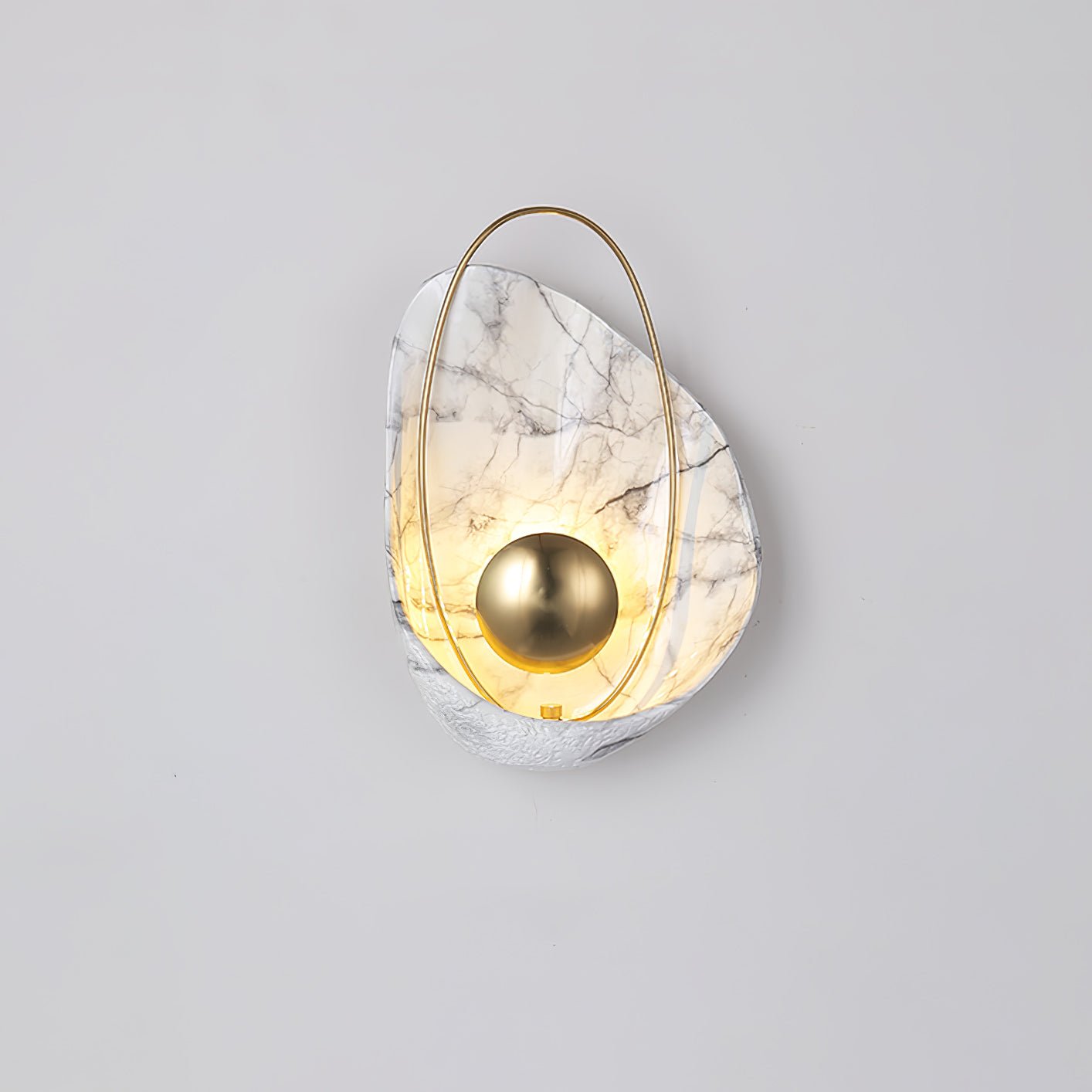 Vethaora Premium Nordic Art Pearl Resin Wall Lamp-Neutral Decor