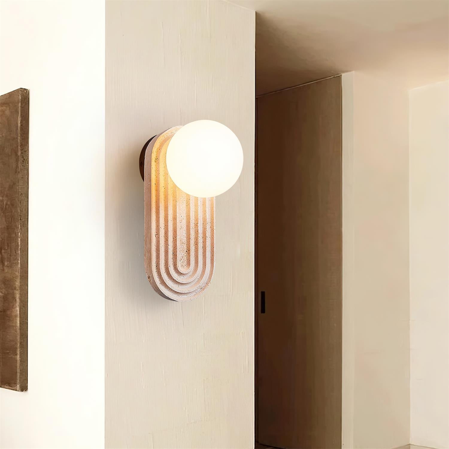 Pebivo Travertine Wall Lamp