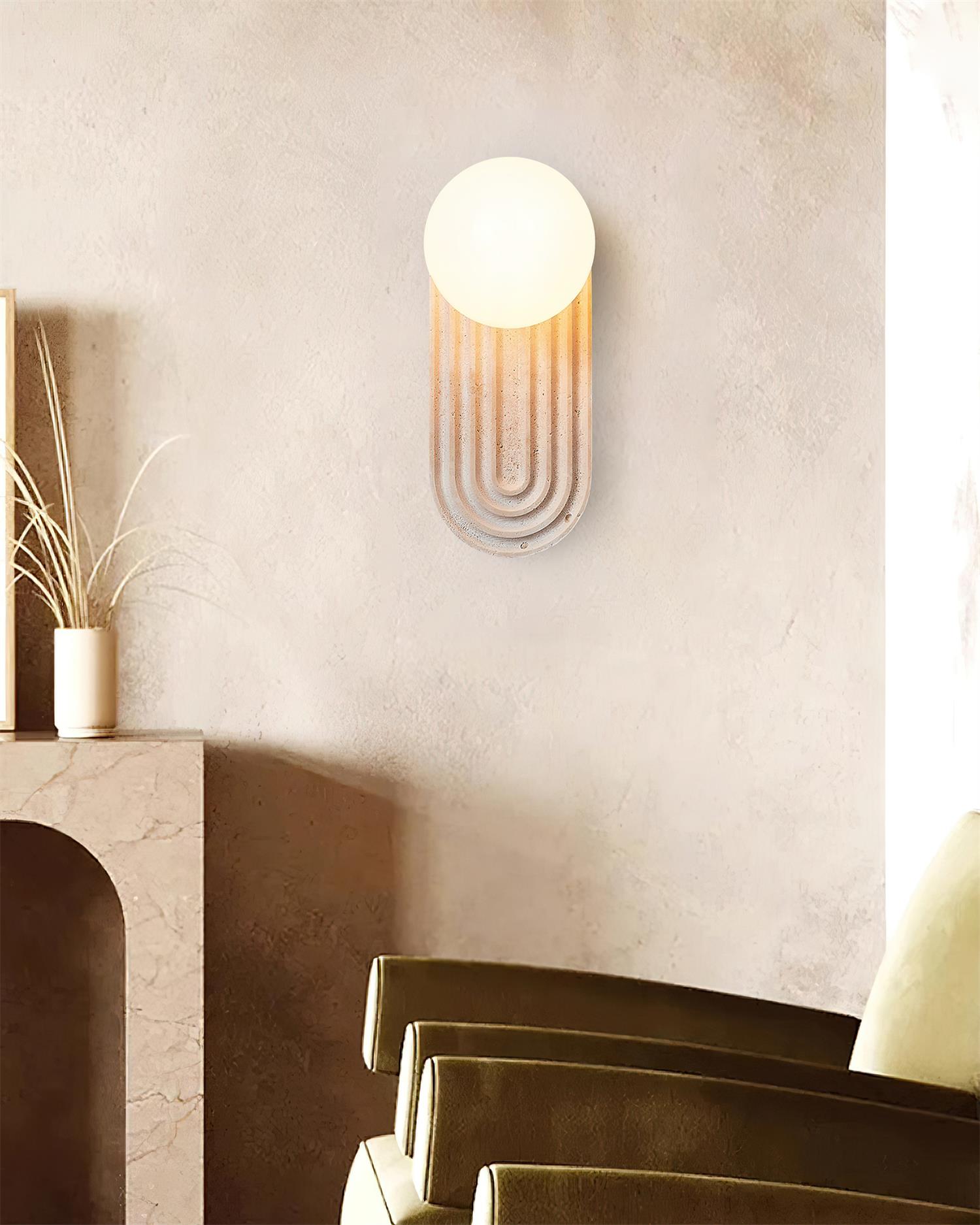 Pebivo Travertine Wall Lamp
