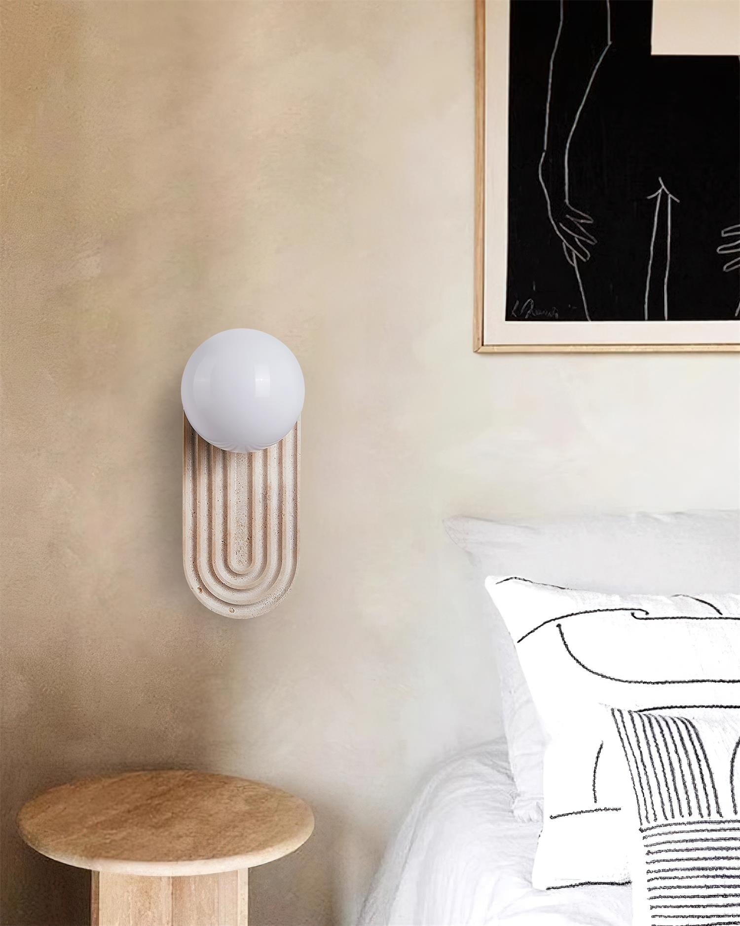 Pebivo Travertine Wall Lamp