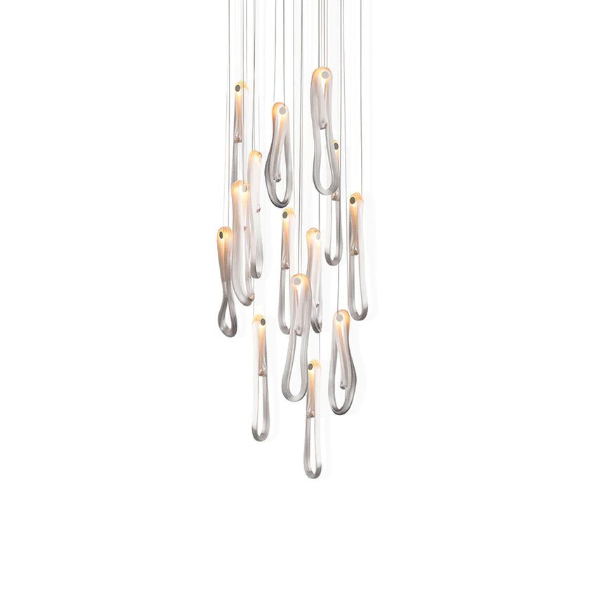 Pearlescent Filament Chandelier-Neutral Decor