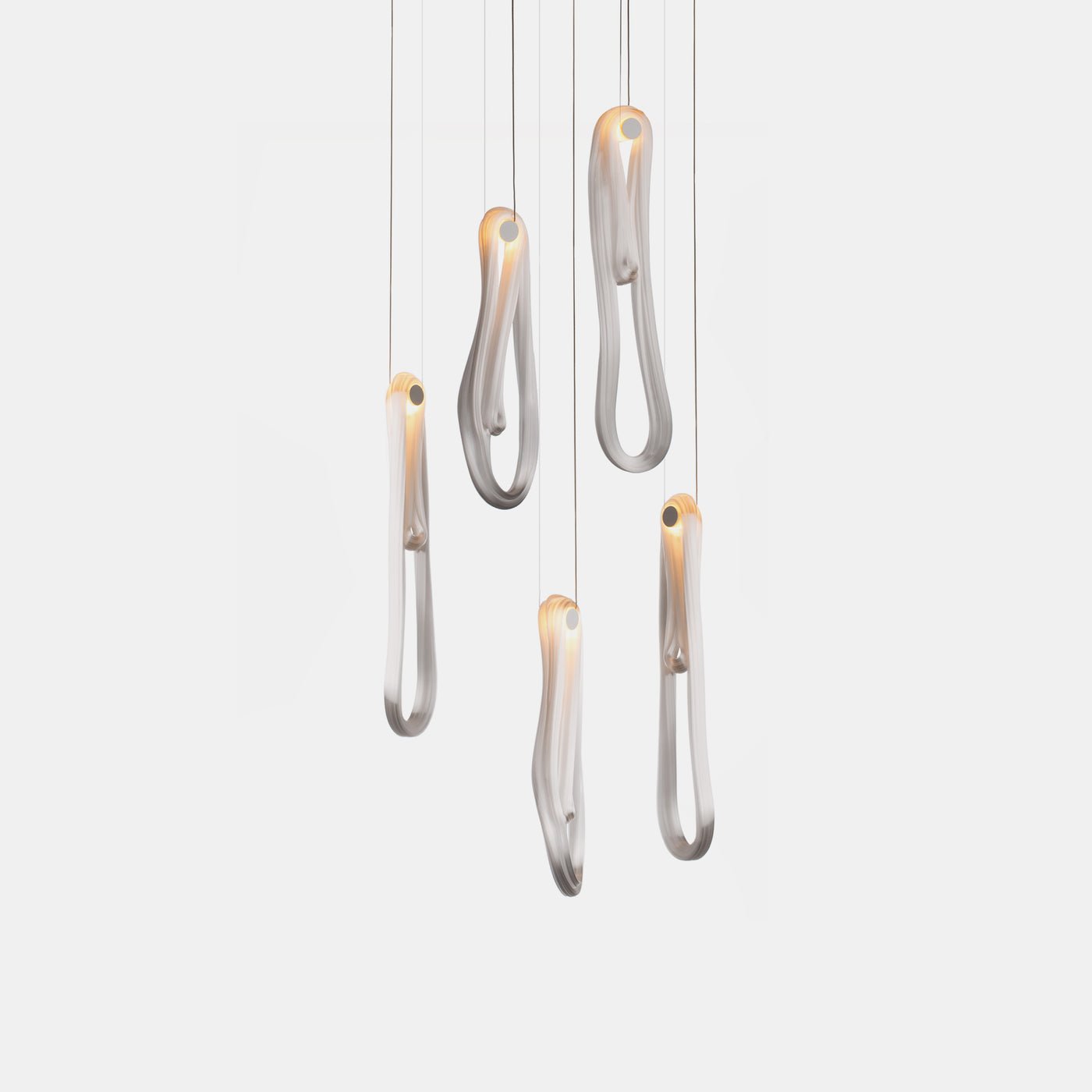 Pearlescent Filament Chandelier-Neutral Decor