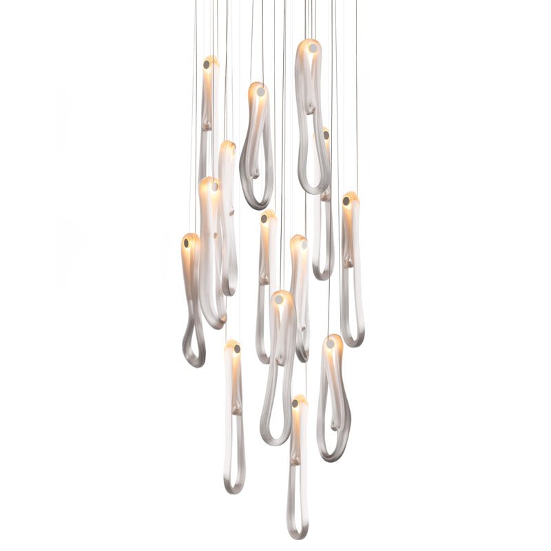 Pearlescent Filament Chandelier-Neutral Decor