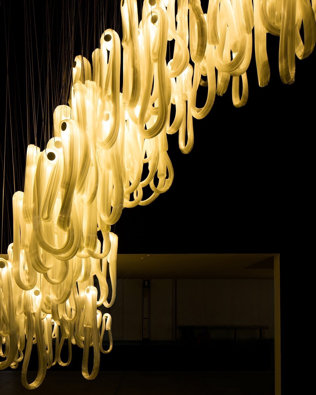 Pearlescent Filament Chandelier-Neutral Decor