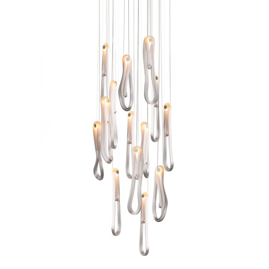 Pearlescent Filament Chandelier-Neutral Decor