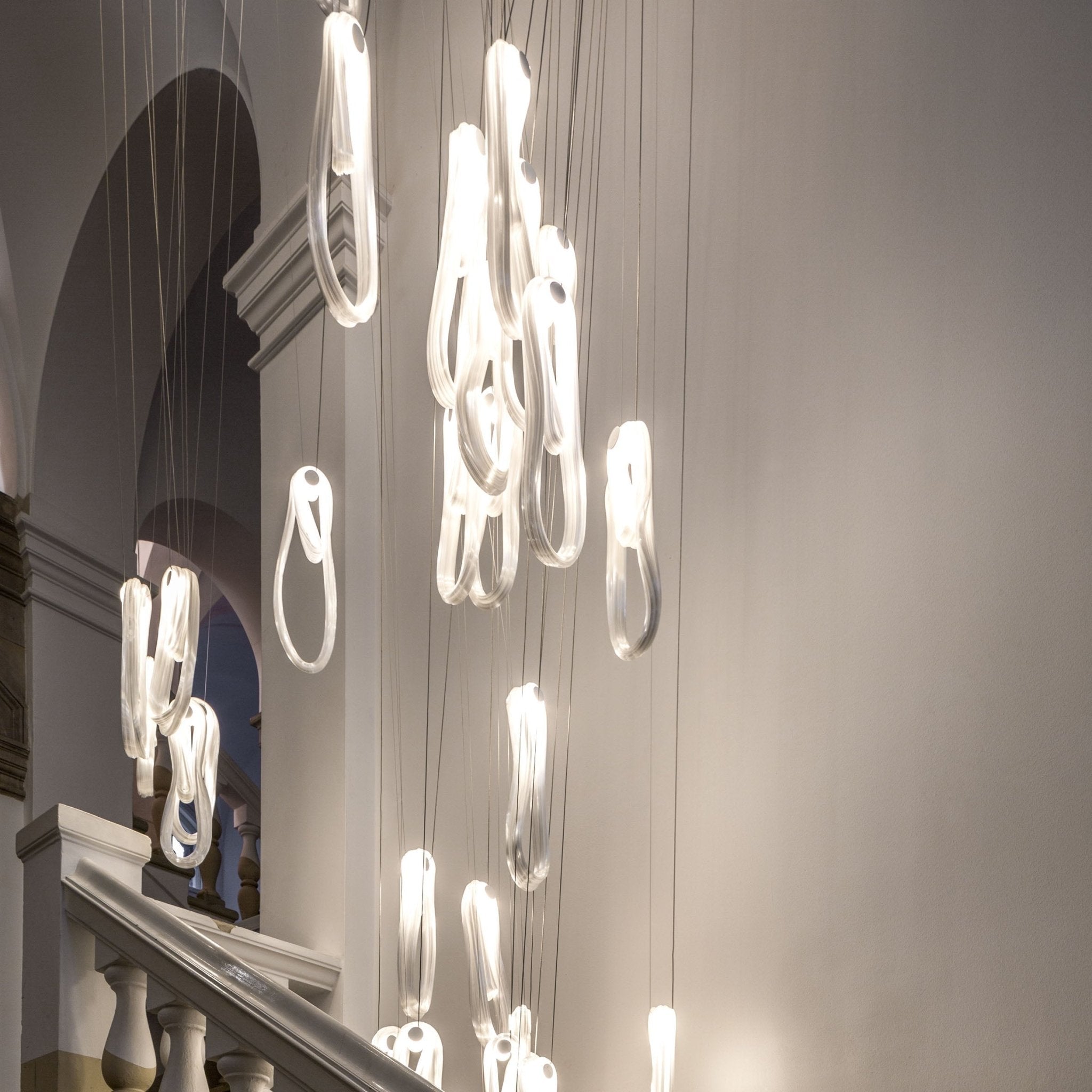 Pearlescent Filament Chandelier-Neutral Decor