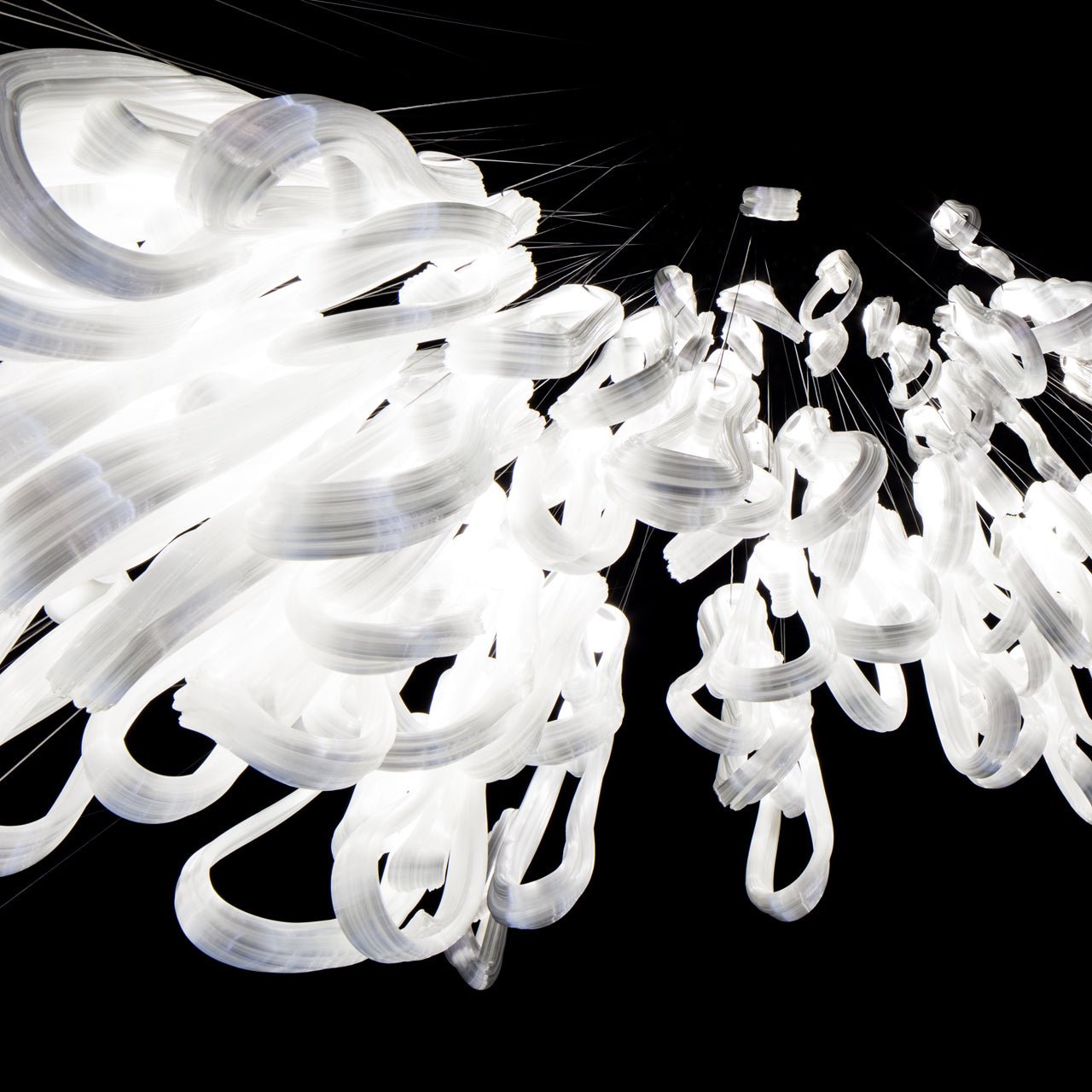 Pearlescent Filament Chandelier-Neutral Decor