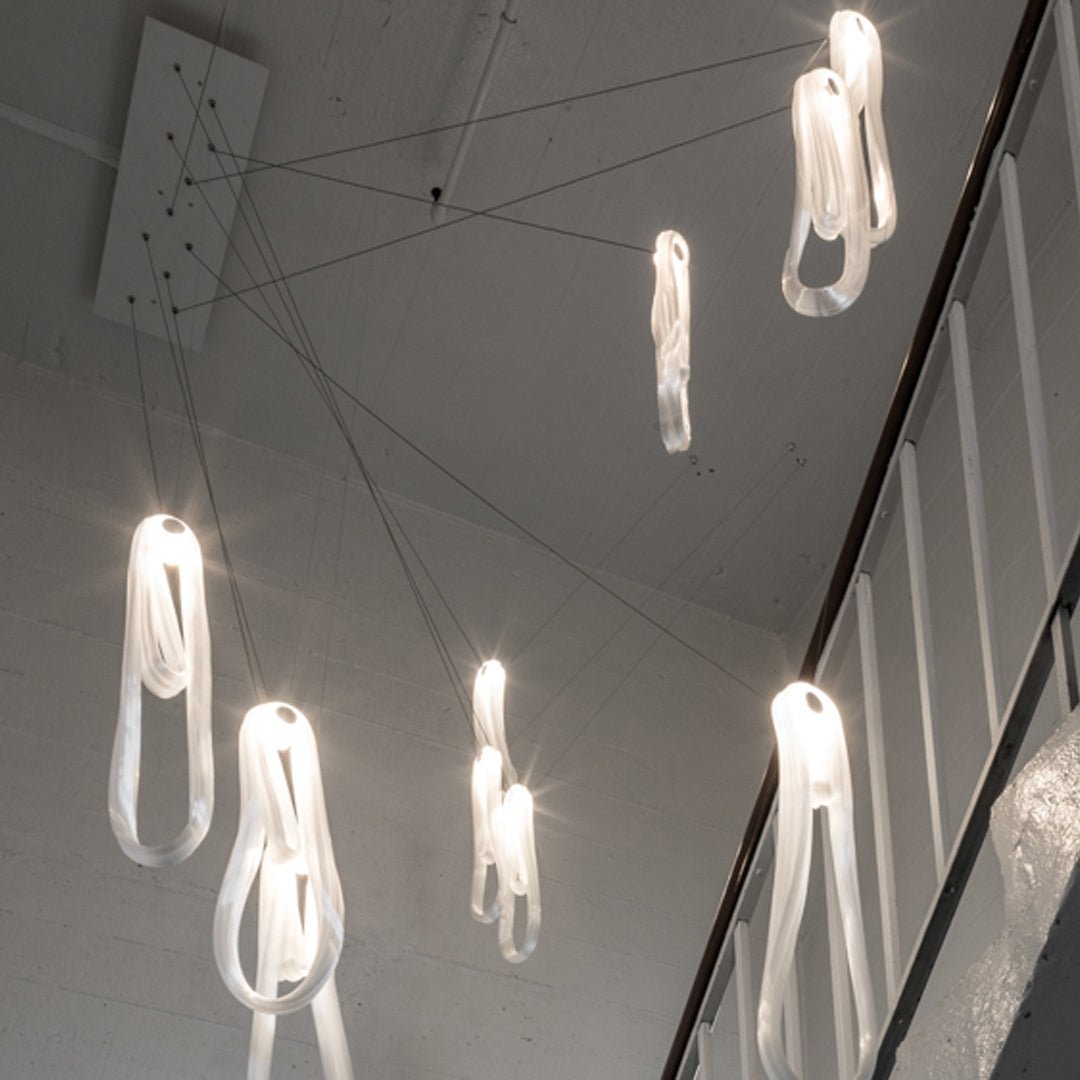 Pearlescent Filament Chandelier-Neutral Decor