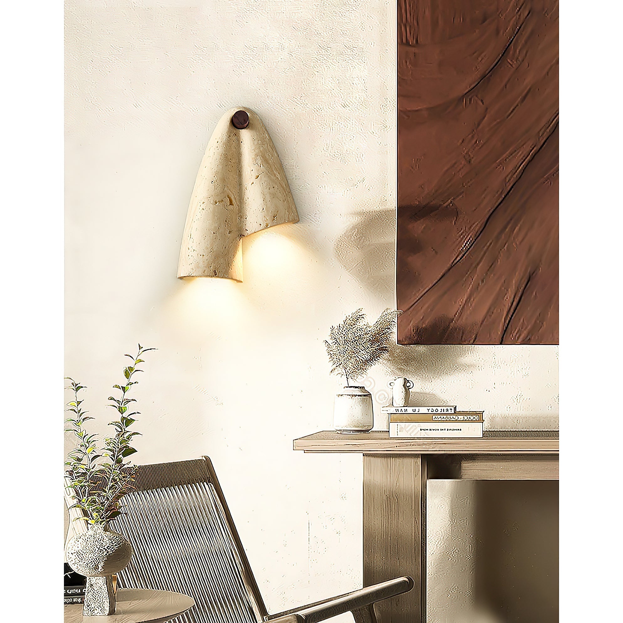 Vidoros Travertine Wall Lamp