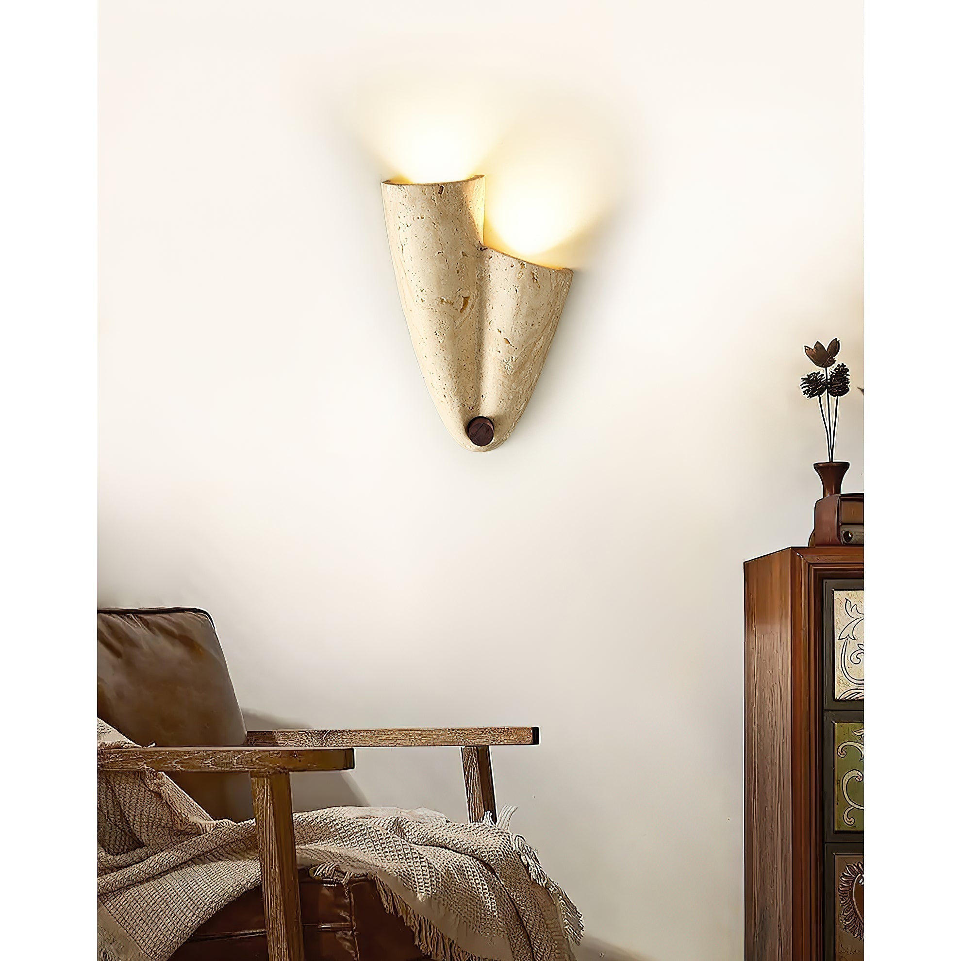 Vidoros Travertine Wall Lamp