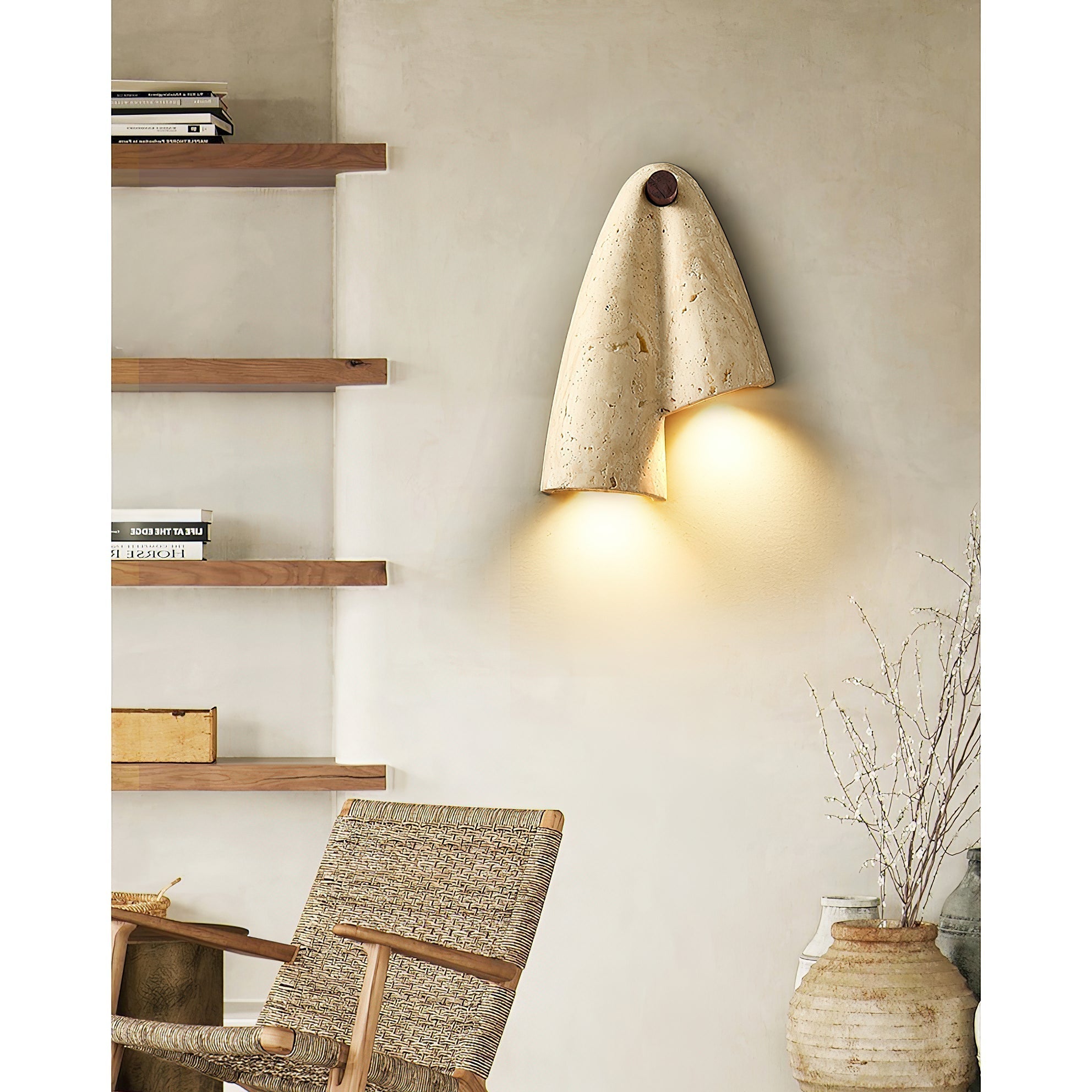 Vidoros Travertine Wall Lamp